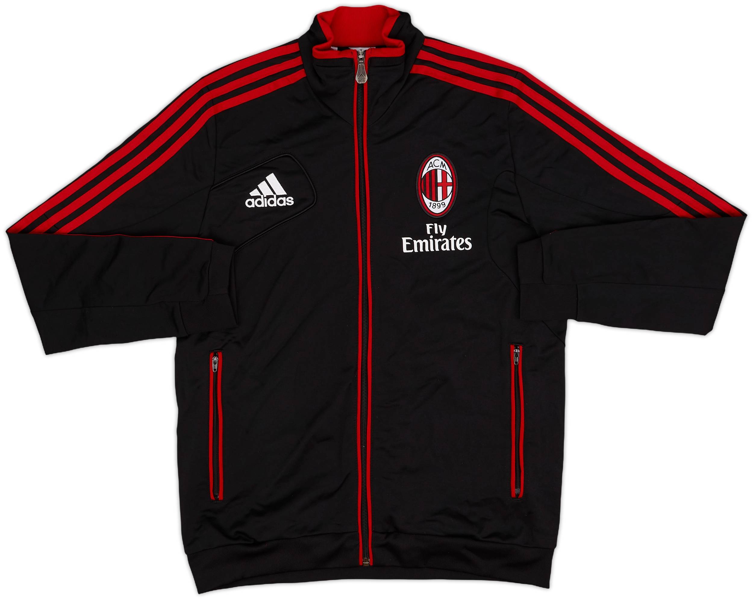 AC Milan adidas トラックジャケット 2012-13 AC Milan adidas Track Jacket - 8/10 - (L.Boys)