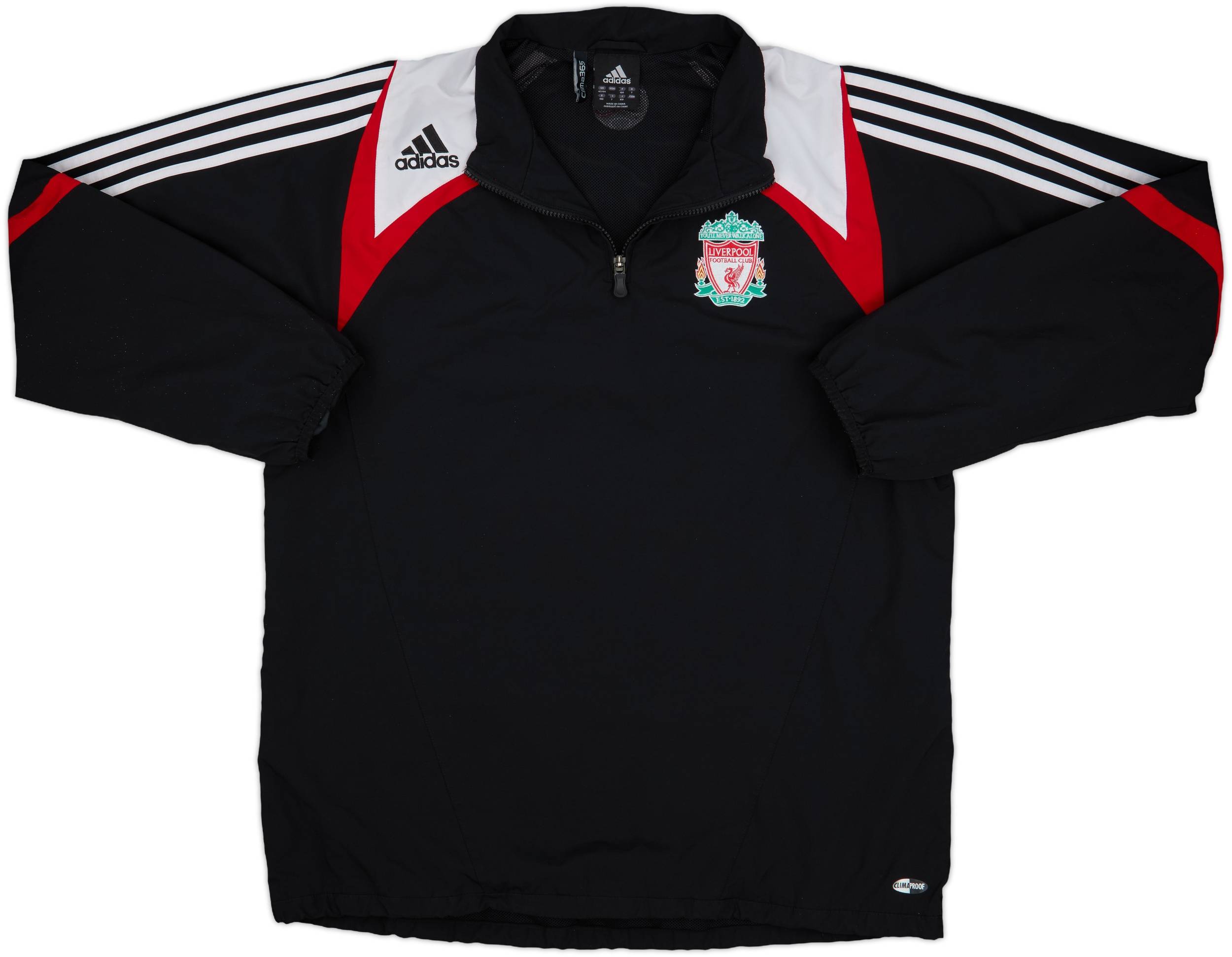 2007-08 Liverpool adidas 1/4 Zip Track Jacket - 9/10 - (L)