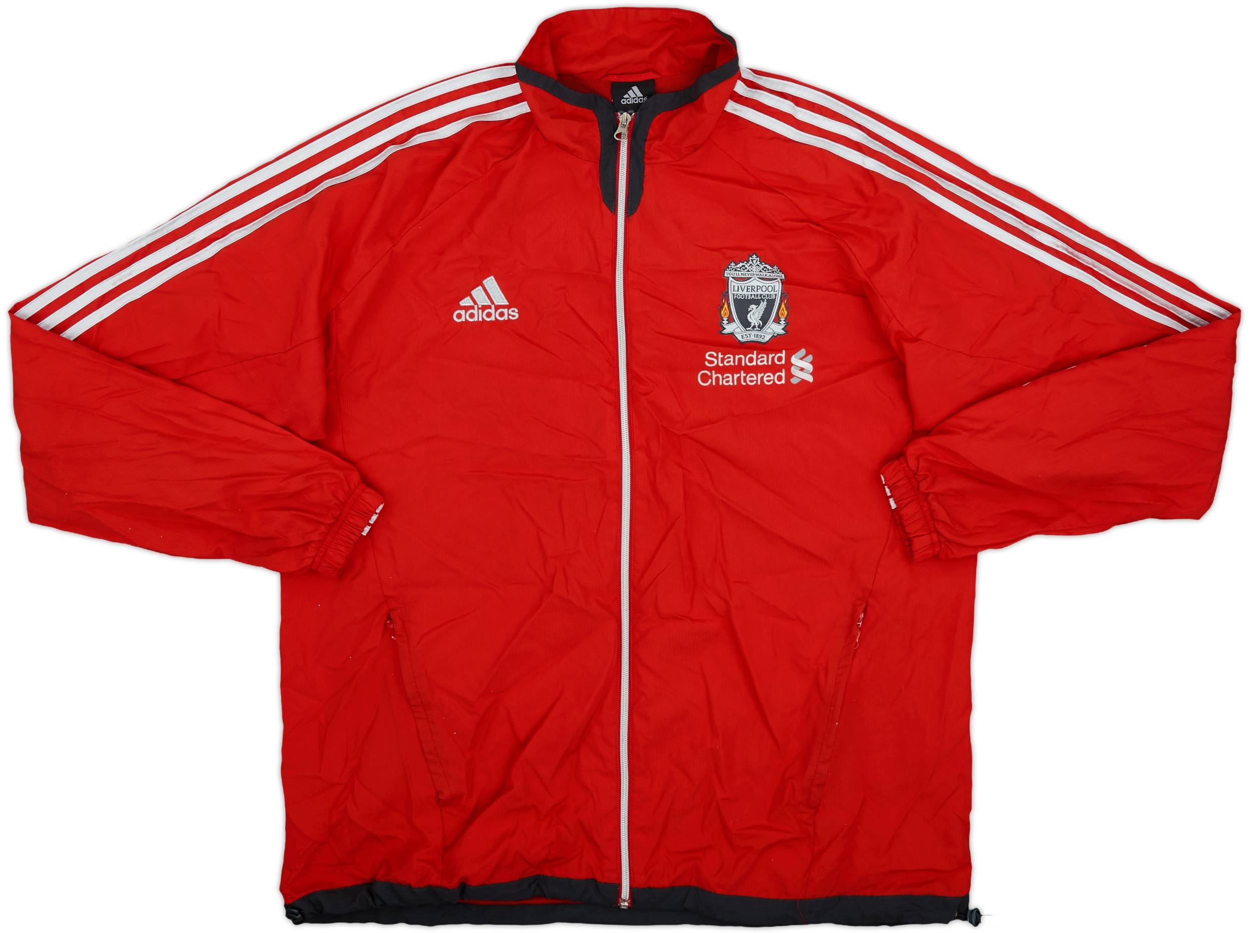 『希少』　adidas トラックジャケット　リバプール　LFC レッド　【L】 人気】 アディダス adidas リバプール Liverpool FC トラック