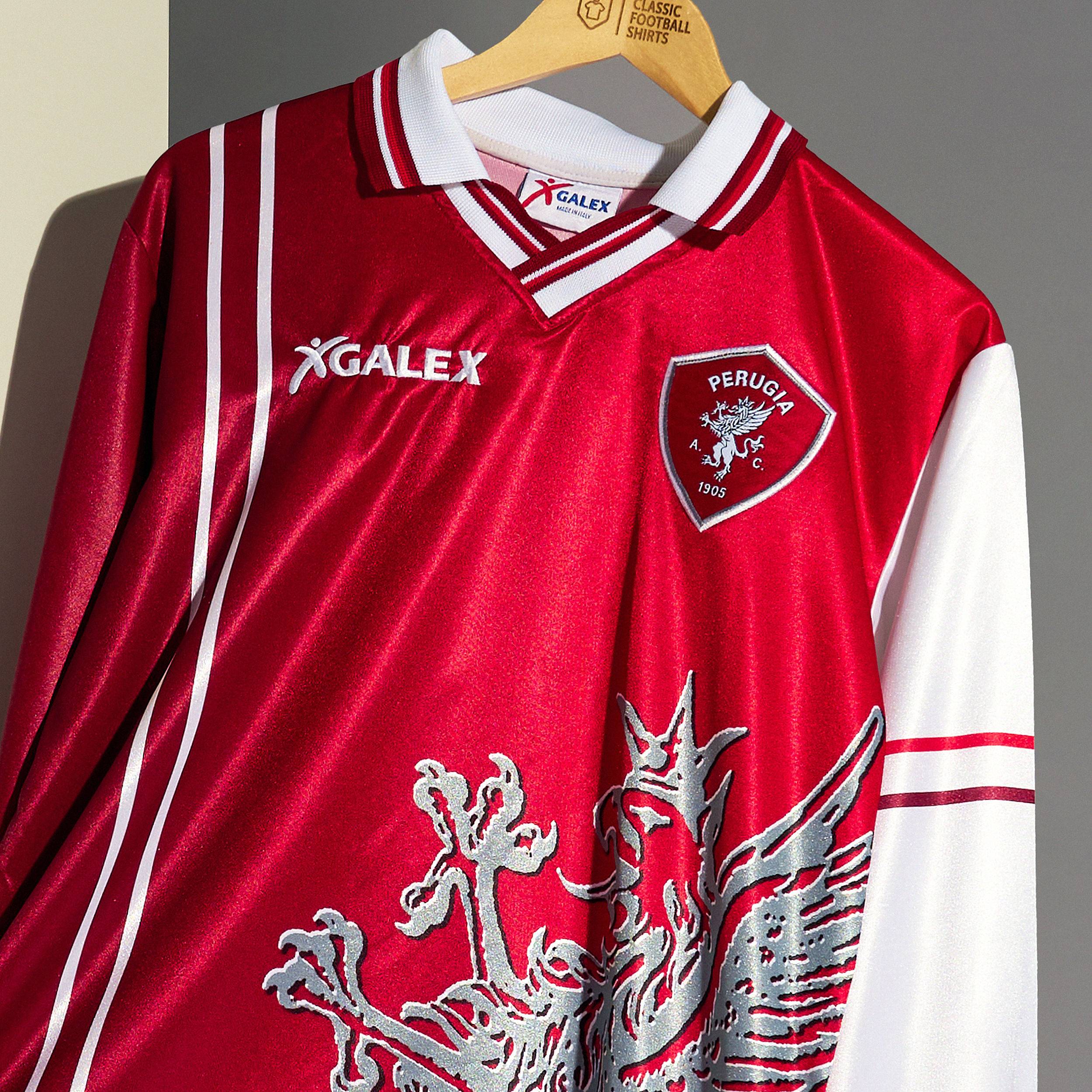 1998-99 Perugia Home L/S Shirt Nakata #7 - 8/10 - (L)