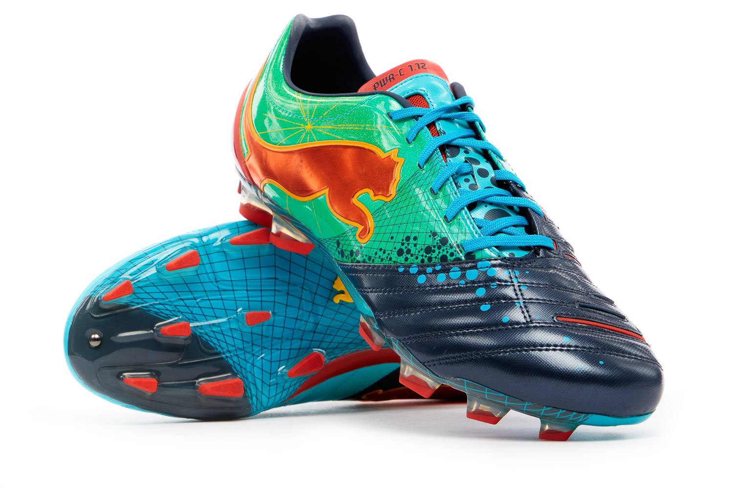 シューズ PUMA PWR-C 1.12 SG Puma Power Cat 1.12 SG White/Red/Blue