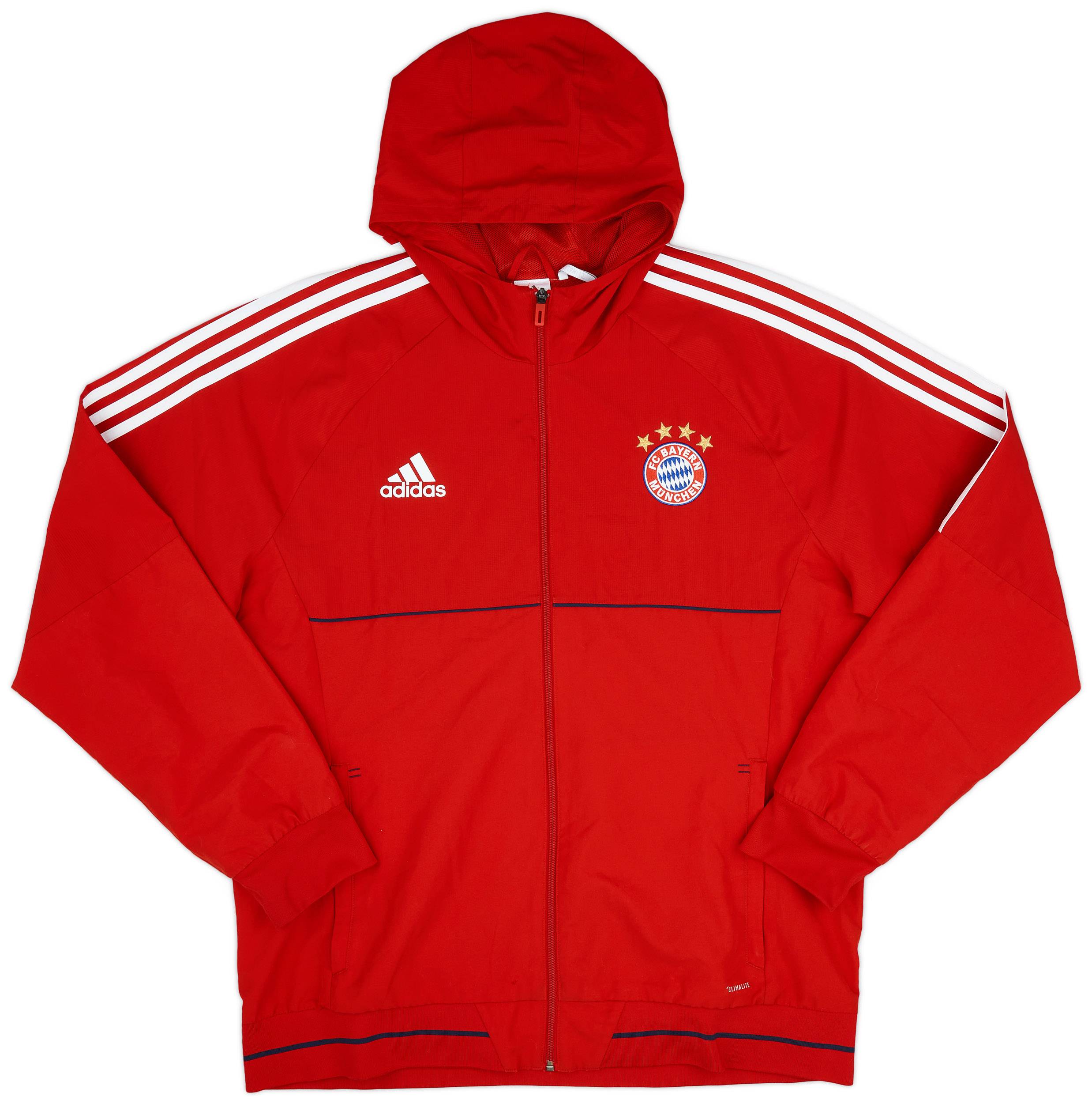 2017-18 Bayern Munich adidas Hooded Track Jacket - 9/10 - (XL)