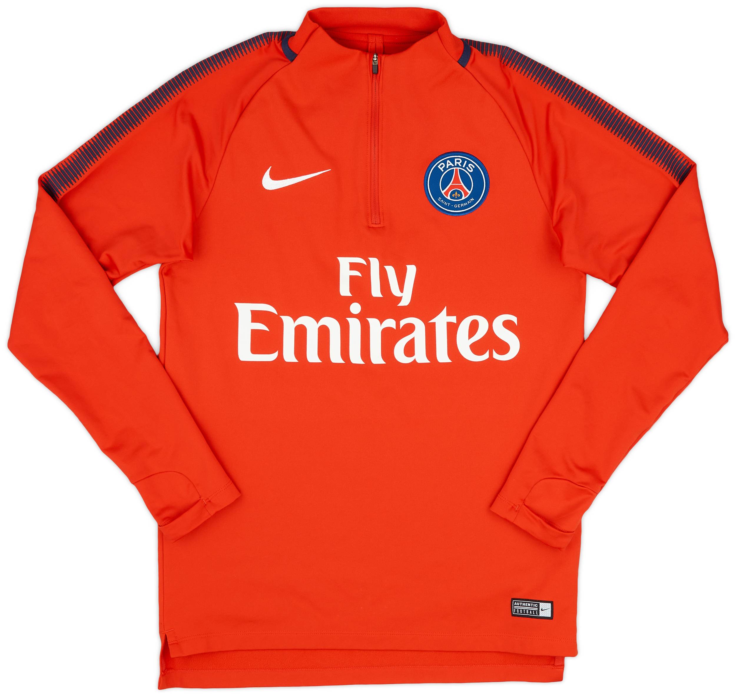 2017-18 Paris Saint-Germain Nike 1/4 Zip Training Top - 9/10