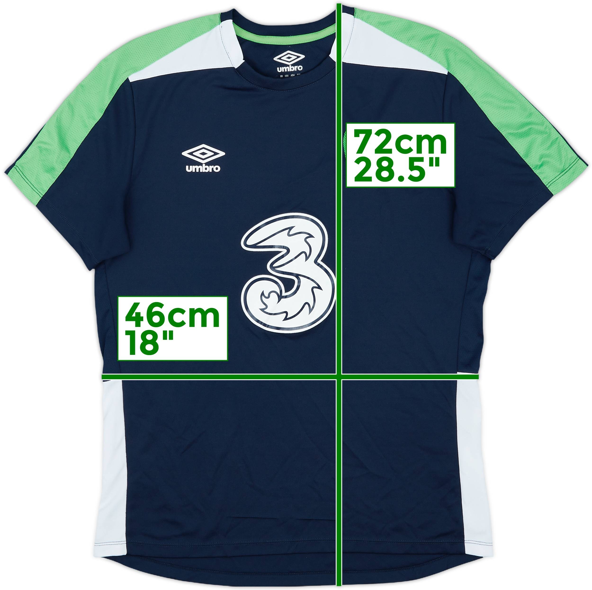 Umbro Fá Ireland training top L ネイビー 2014-15 Ireland Umbro Training Shirt - 9/10 - (M)