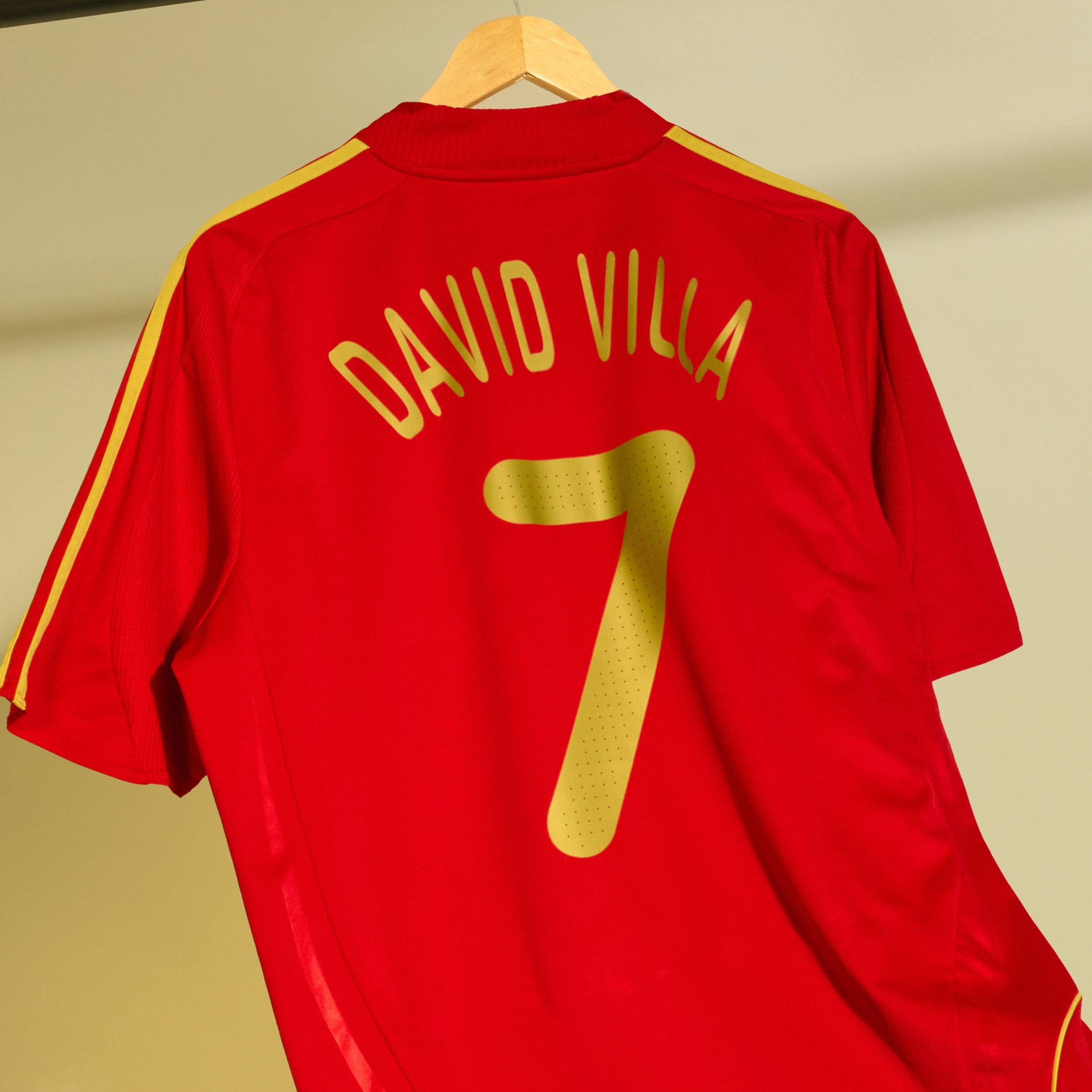 2007-09 Spain Home Shirt David Villa #7