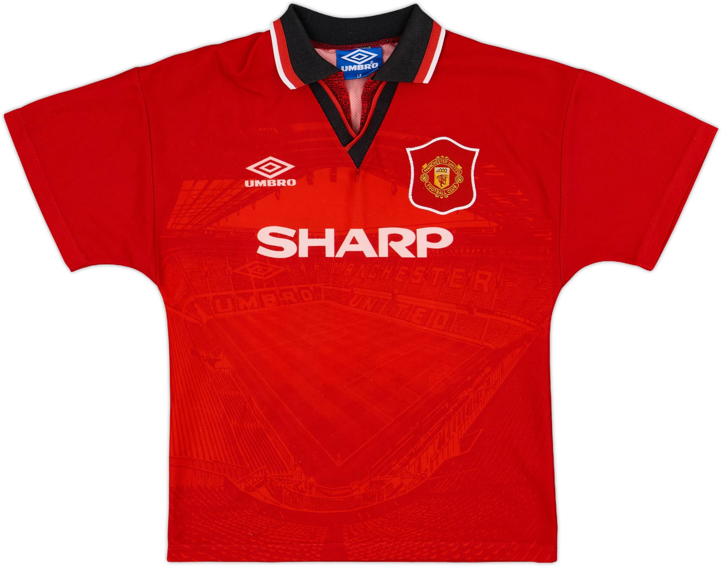 ウェア Manchester United Home Shirt Beckham #10 1996-98 Manchester United Home Shirt Beckham #10 - 7/10 - (S