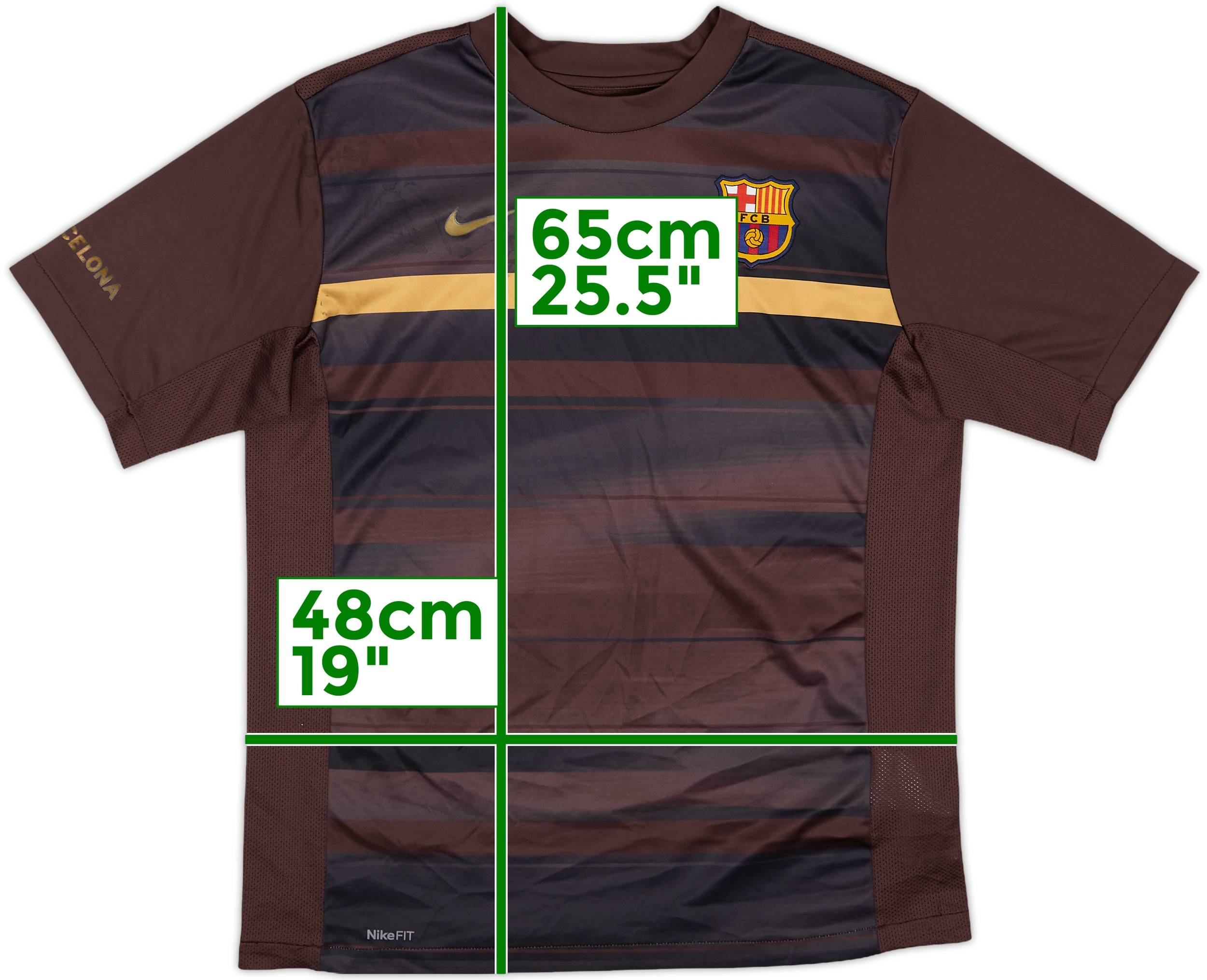 Nike Barca FCB Futbol Barcelona Crest Soccer T-Shirt, Storm