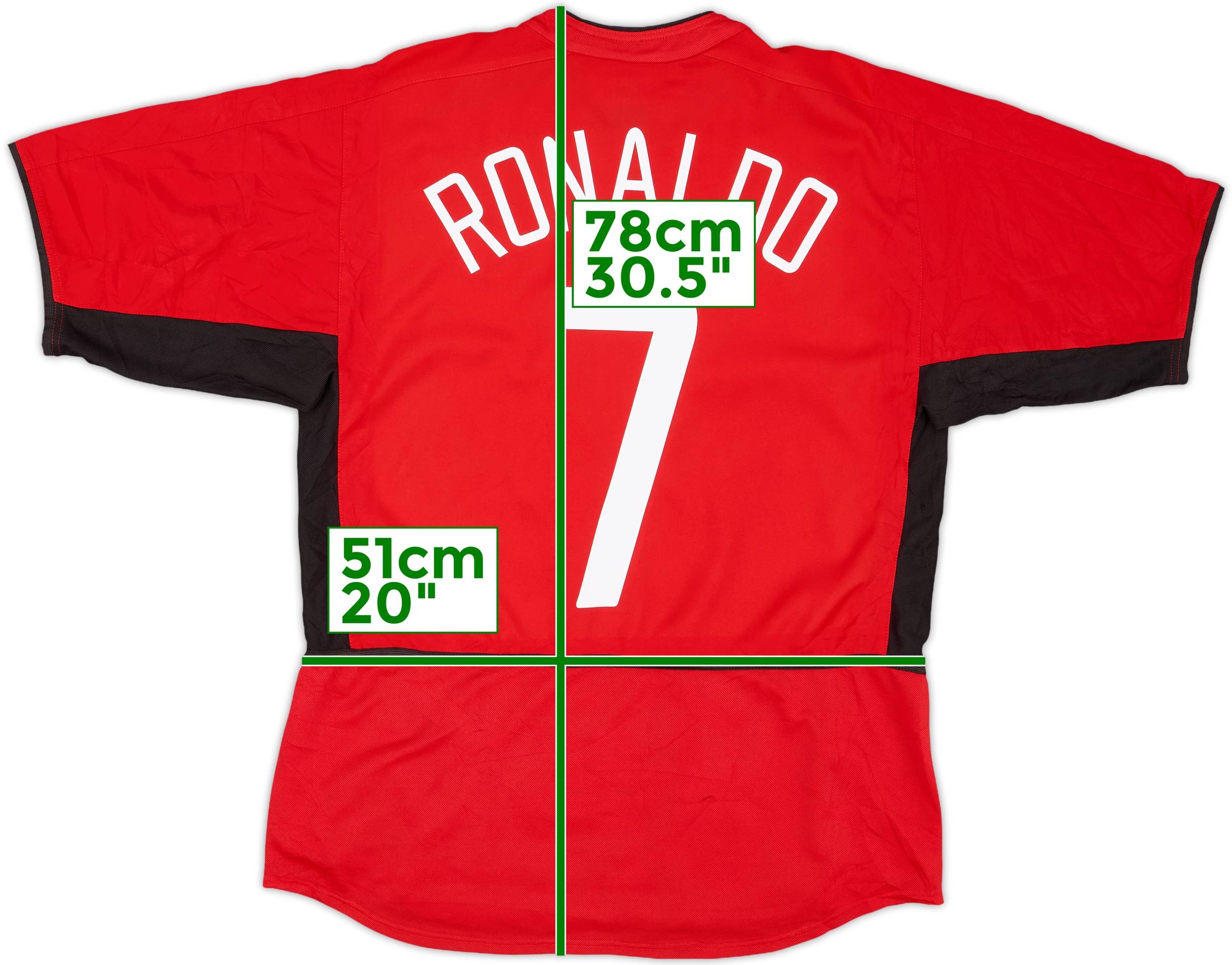 2002-04 Manchester United Home Shirt Ronaldo #7 - 6/10 - (M)