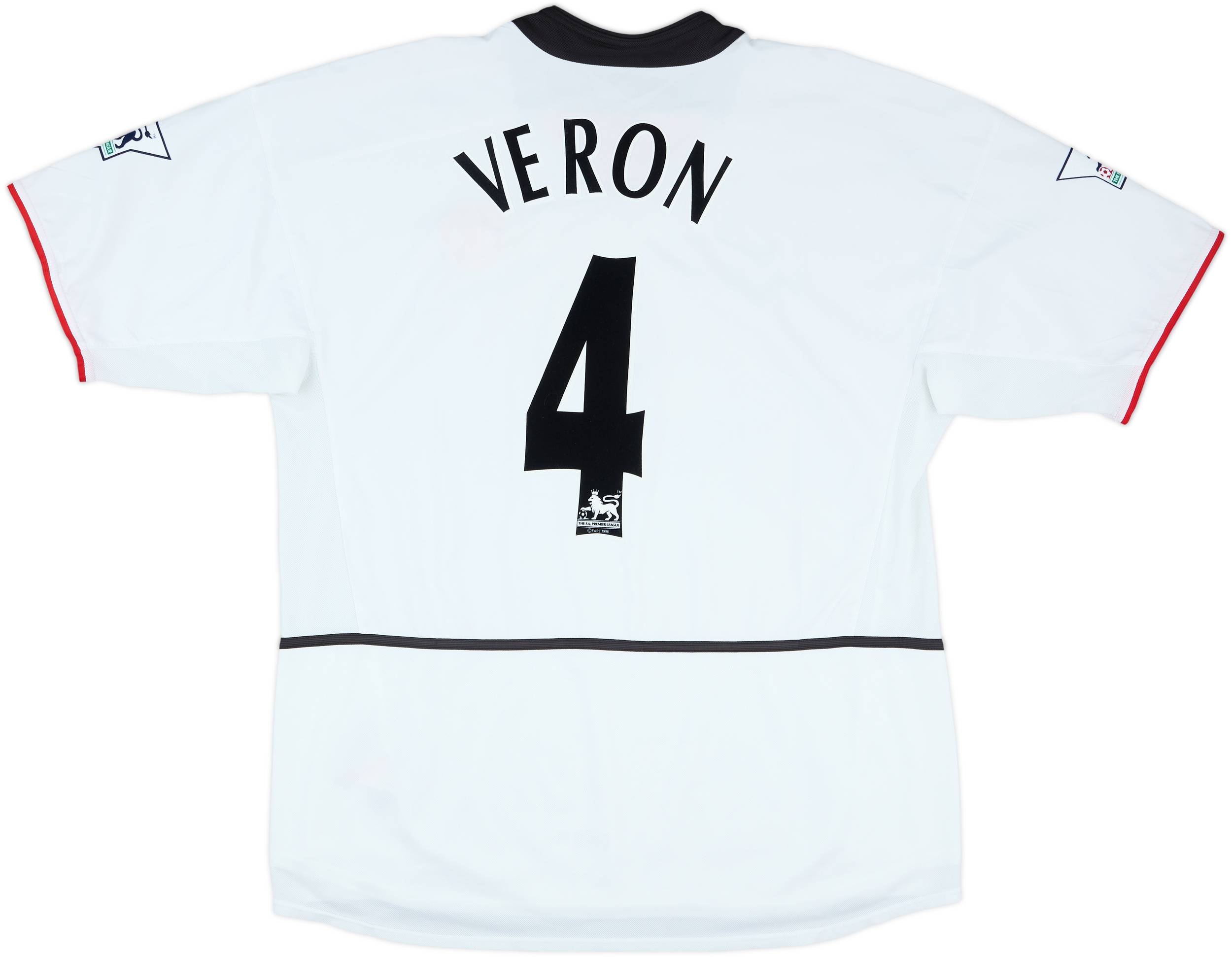 【予約販売品】 Away United Manchester 2002-03 Shirt (XL) - 5/10 - #4 Veron ウェア