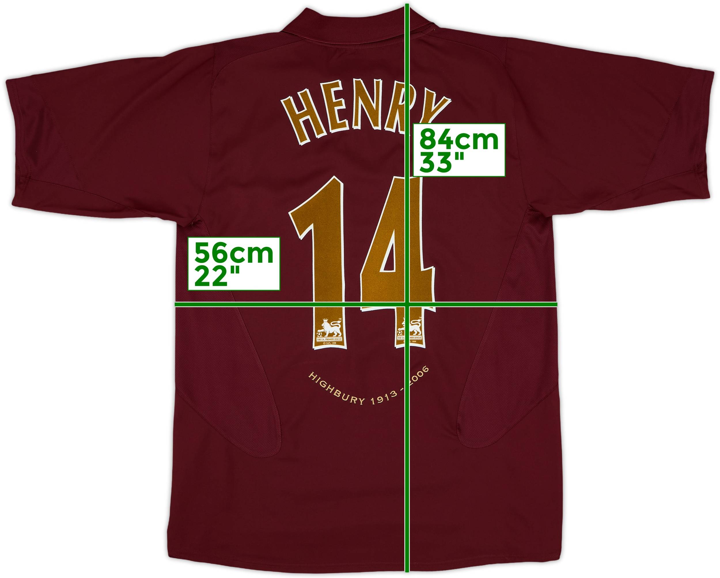 2005-06 Arsenal Home Shirt Henry #14 - 10/10 - (L)