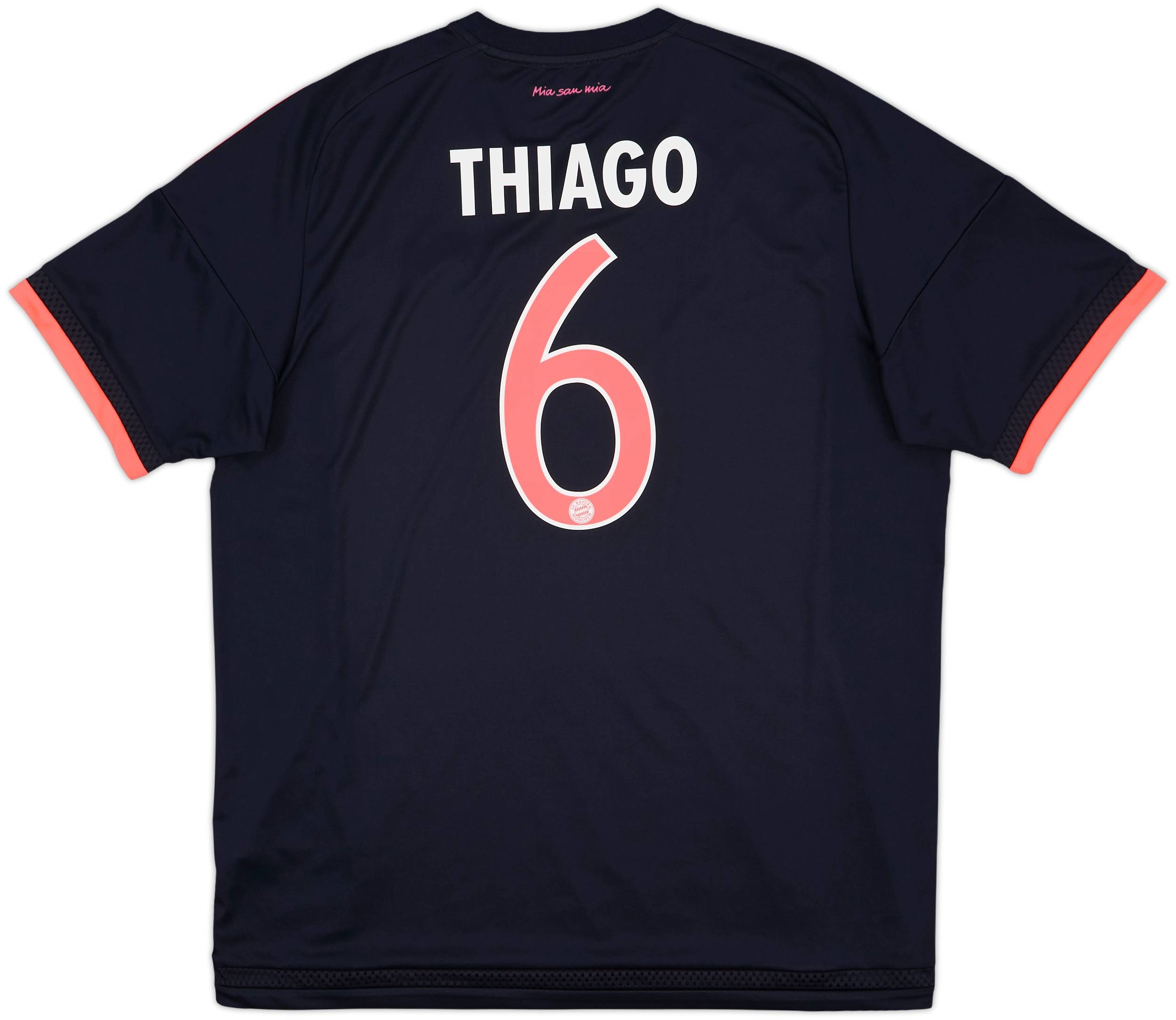 FC Bayern Munchen Thiago 6番 Oサイズ シャツ 2015-16 Bayern Munich Third Shirt Thiago #6 - 9/10 - (XL)