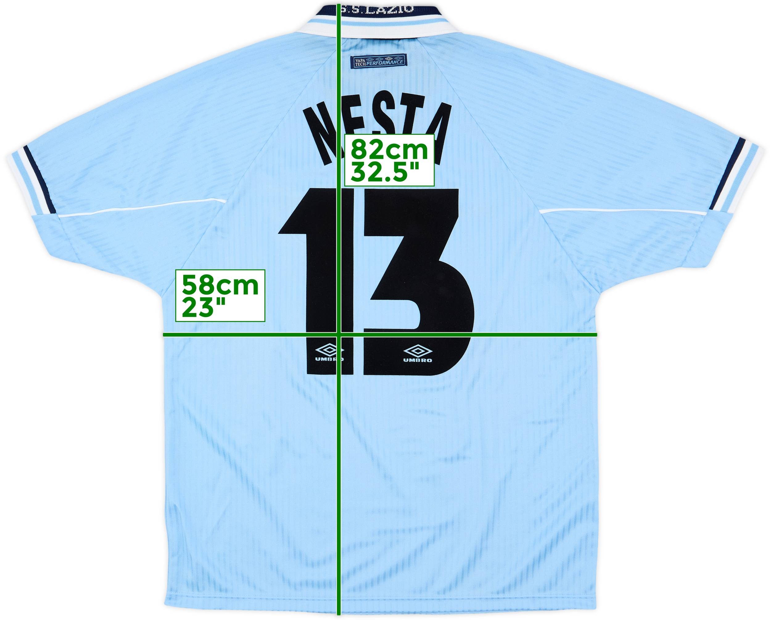 1998-00 Lazio Home Shirt Nesta #13 - 8/10 - (M)