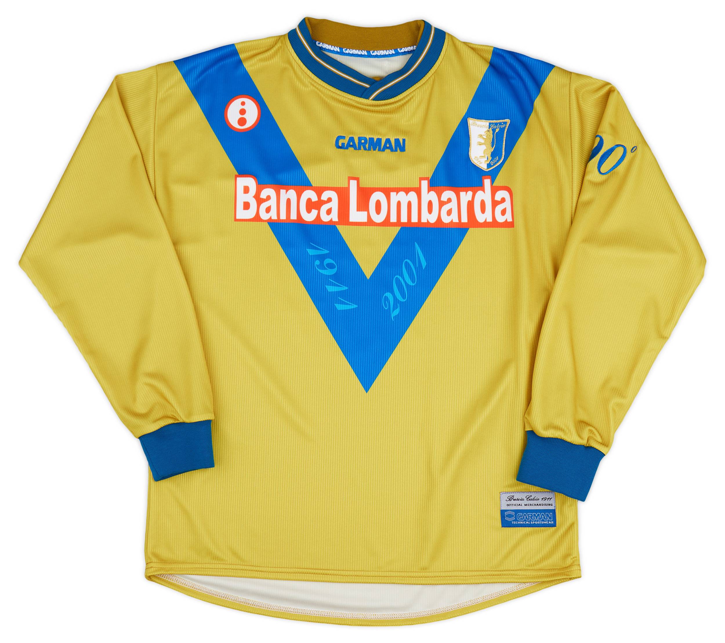 2001-02 Brescia Garman Reissue Third L/S Shirt Baggio #10