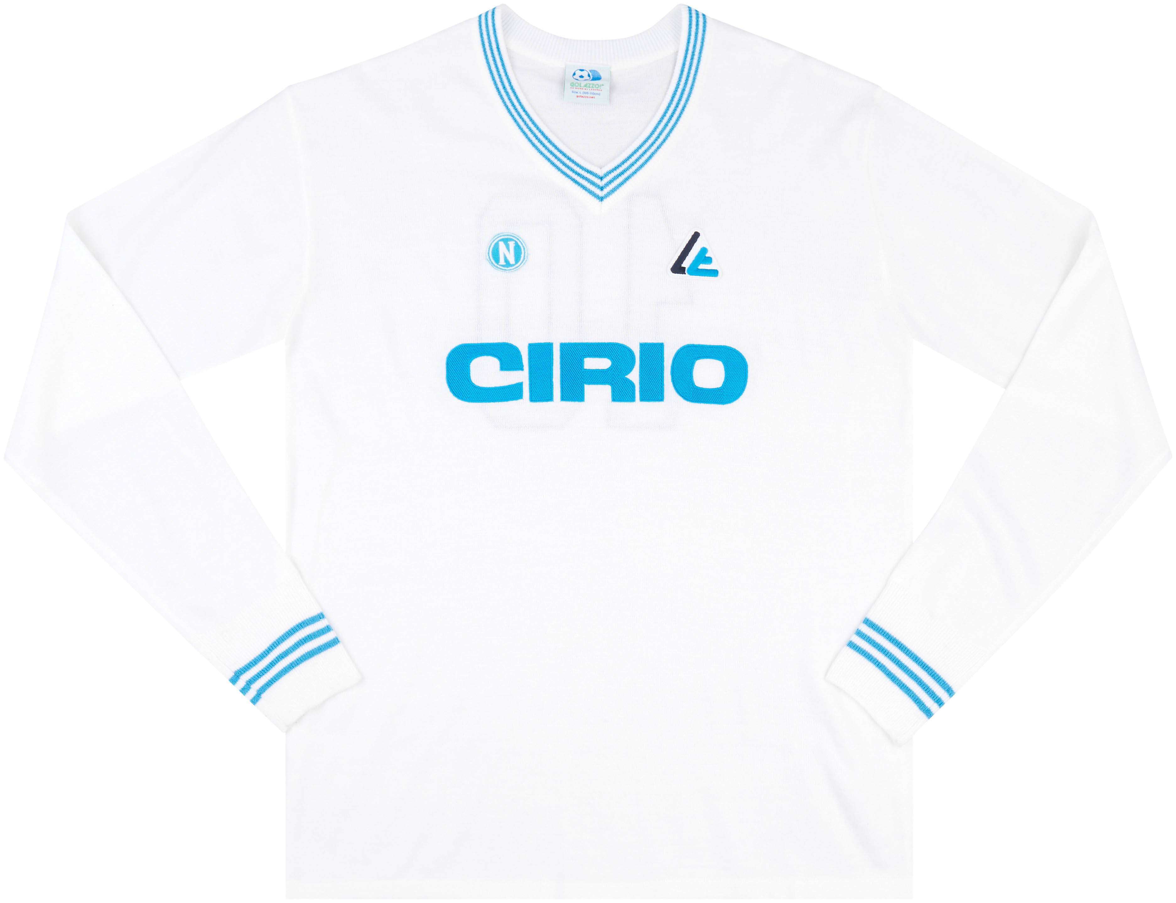 1984-85 Napoli Linea Time-Reissue Away L/S Shirt #10