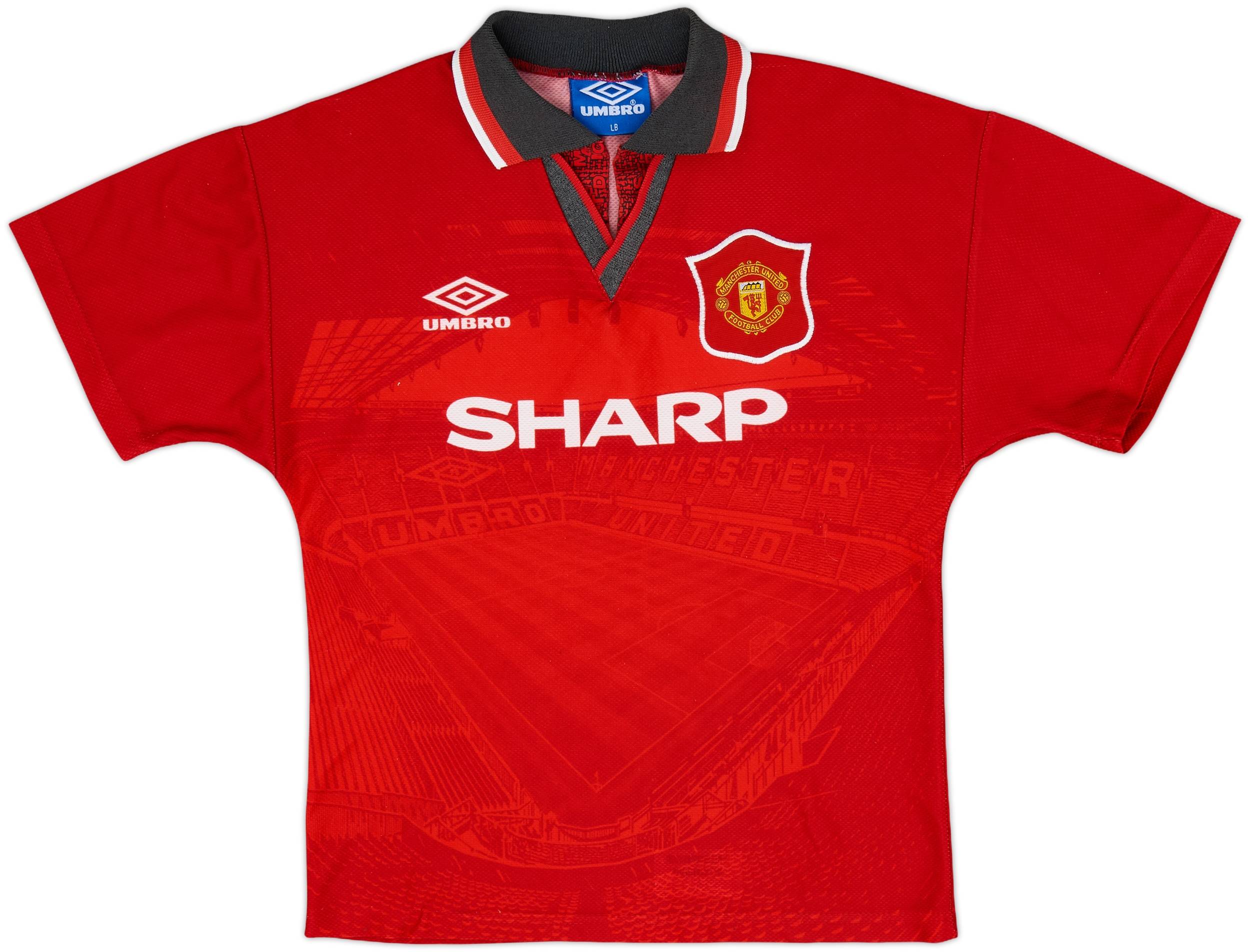 Manchester UnitedマンチェスターU/95-96/Giggs/XL 1994-96 Manchester United Home Full Kit - 8/10 - (L.Boys)