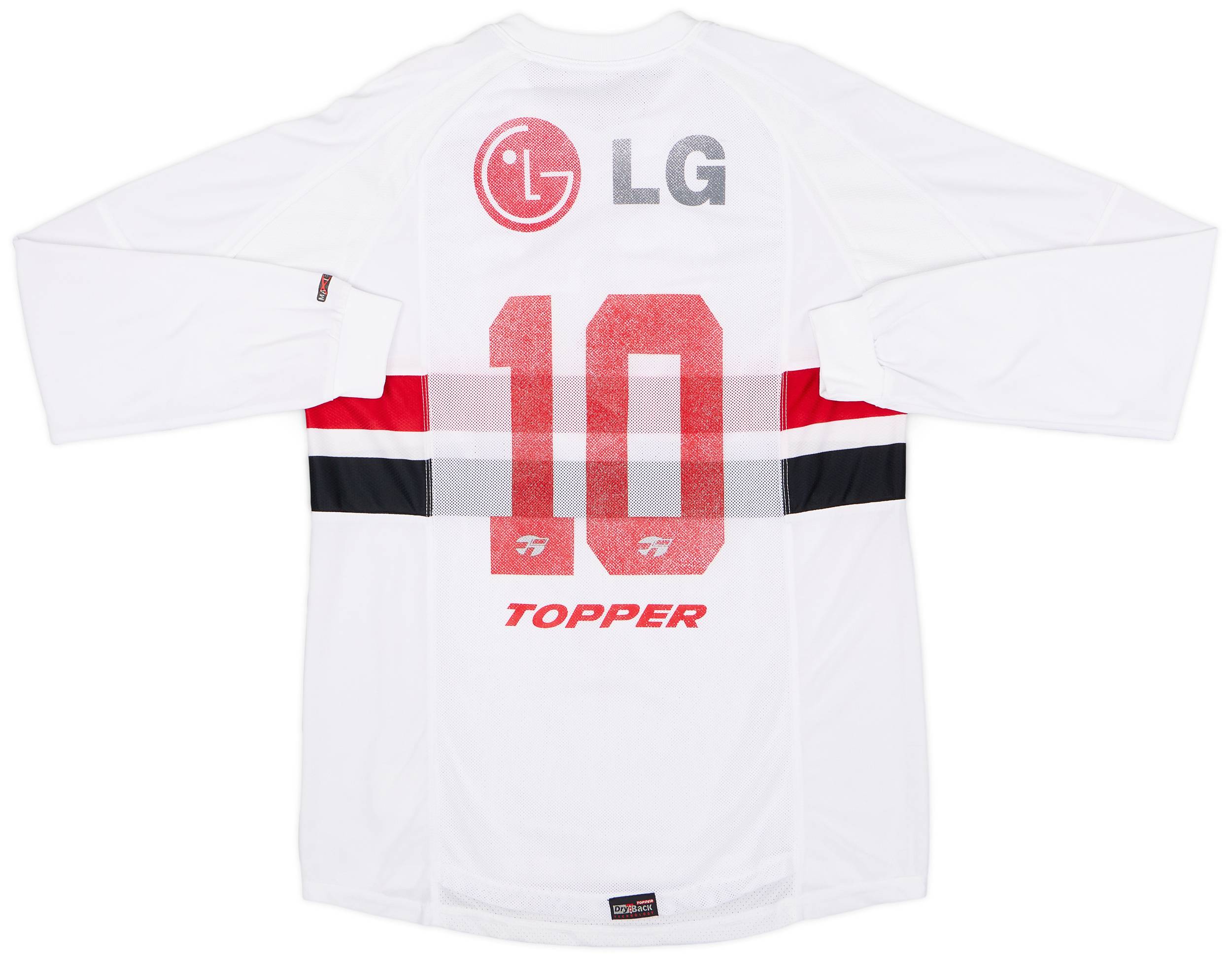 2003 Sao Paulo Home L/S Shirt #10 - 8/10 - (XL)