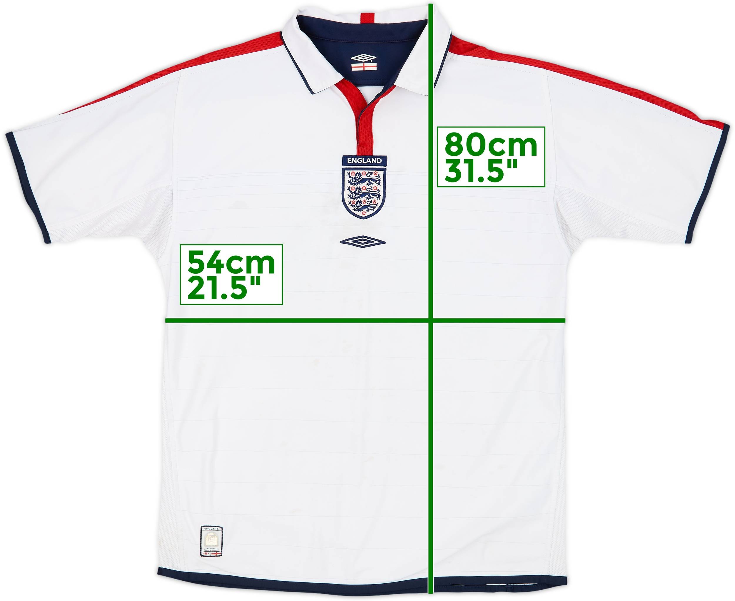 2003-05 England Home Shirt - 5/10 - (L)