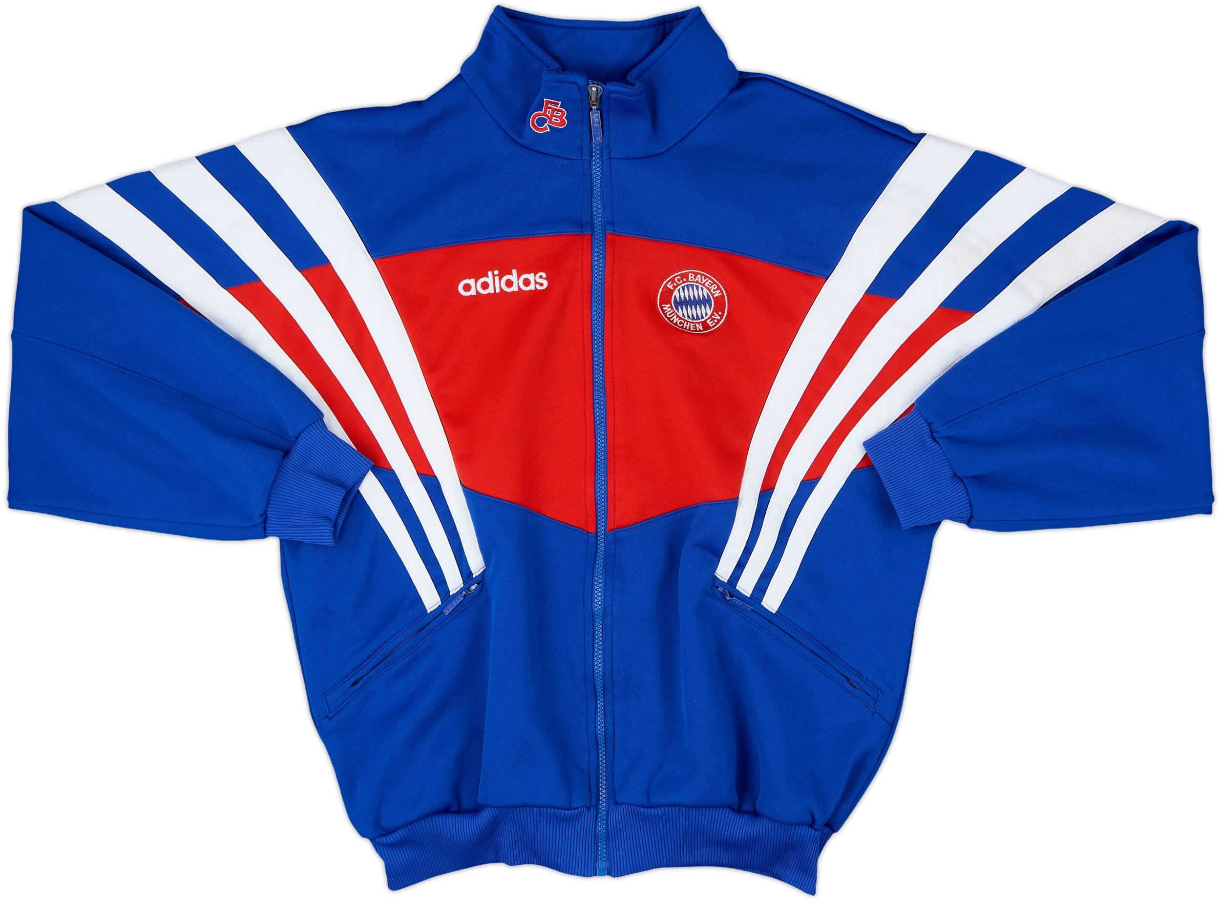 VTG ADIDAS 1995-96 BAYERN MUNICH FOOTBALL SOCCER TRACK JACKET MEDIUM