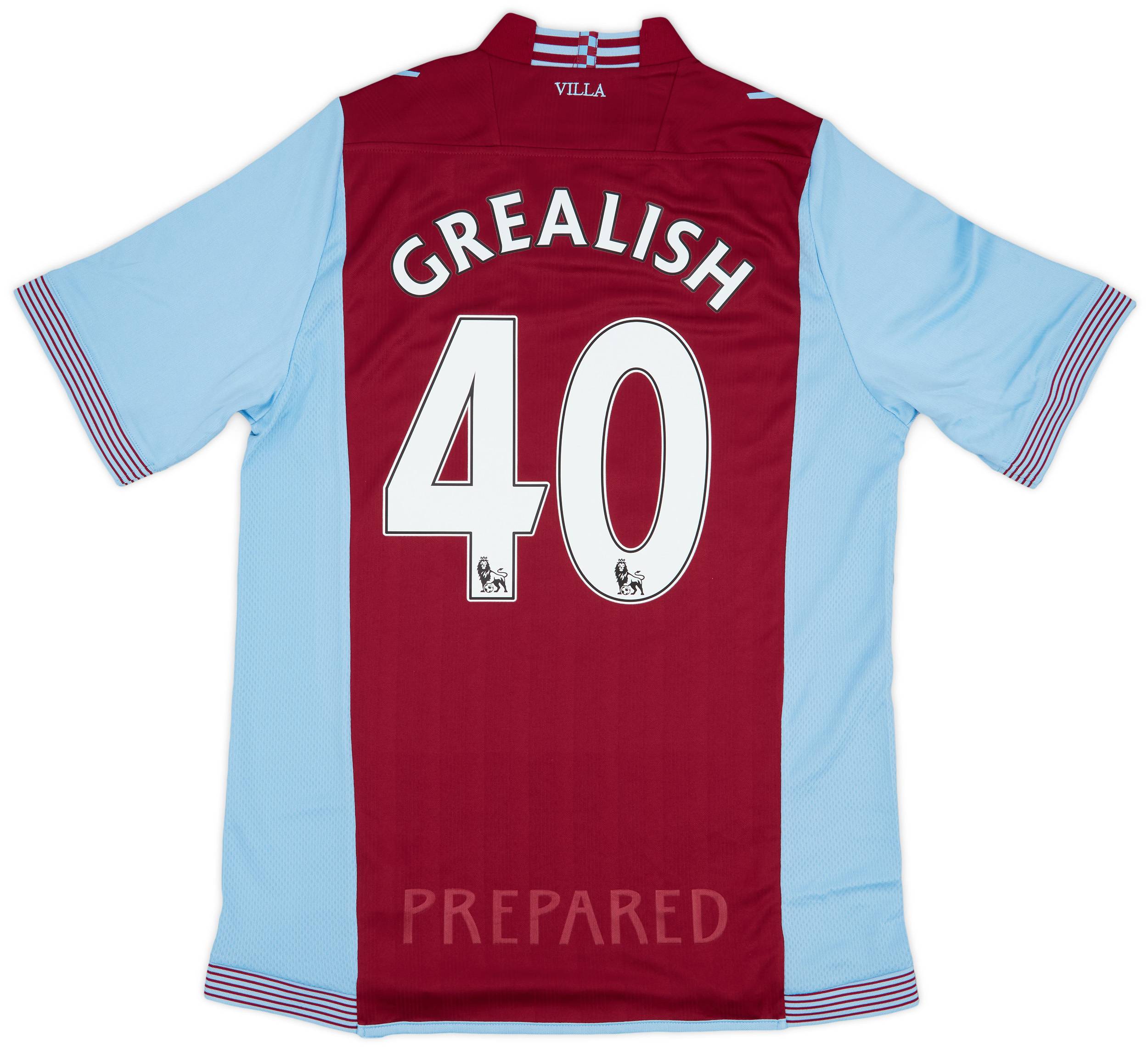 Maillot Domicile Aston Villa 2013-14 Rétro - Taille L - Marque Macron - Pour Adultes