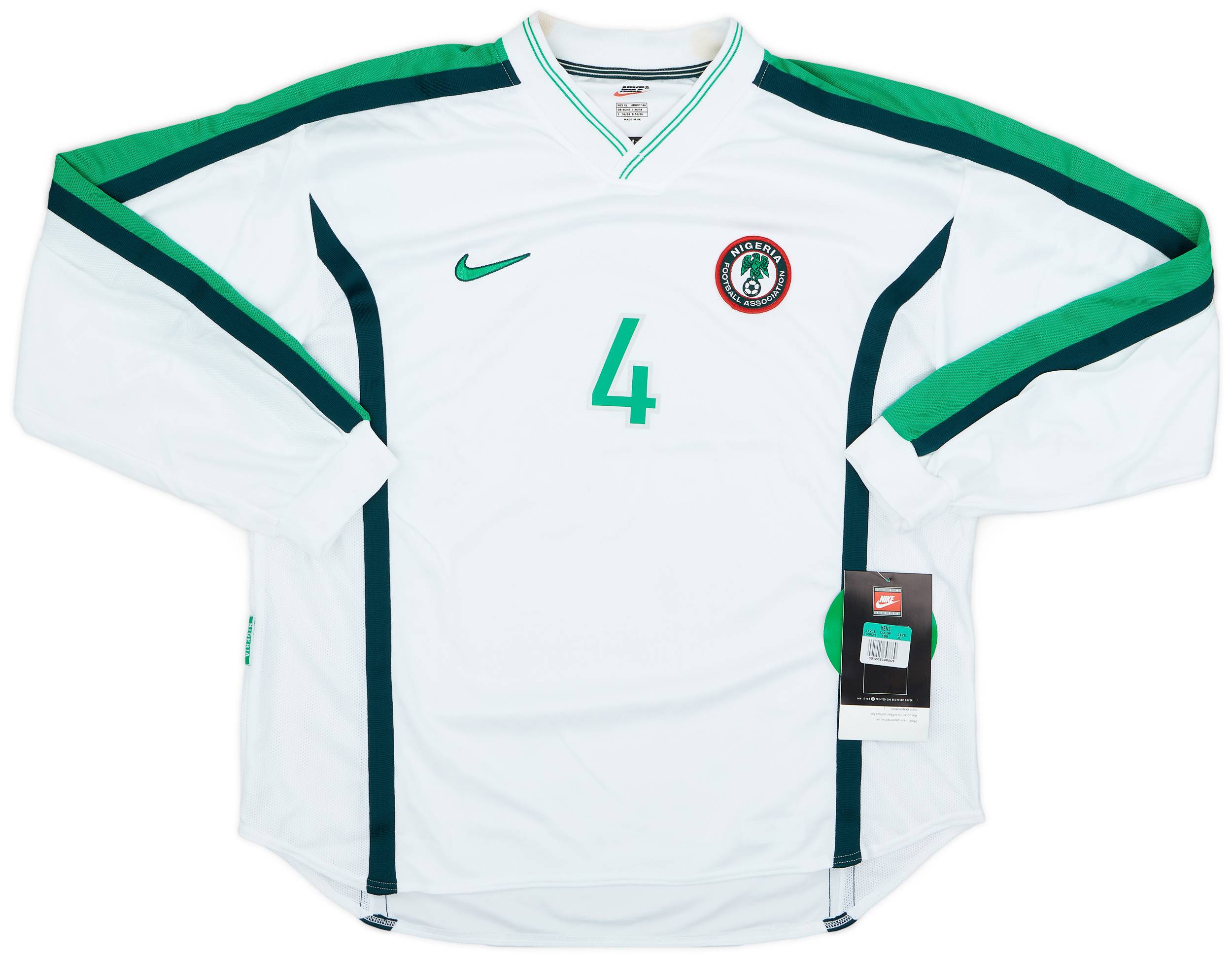 1998 Nigeria Player Issue Away L/S Shirt 4 (XL)
