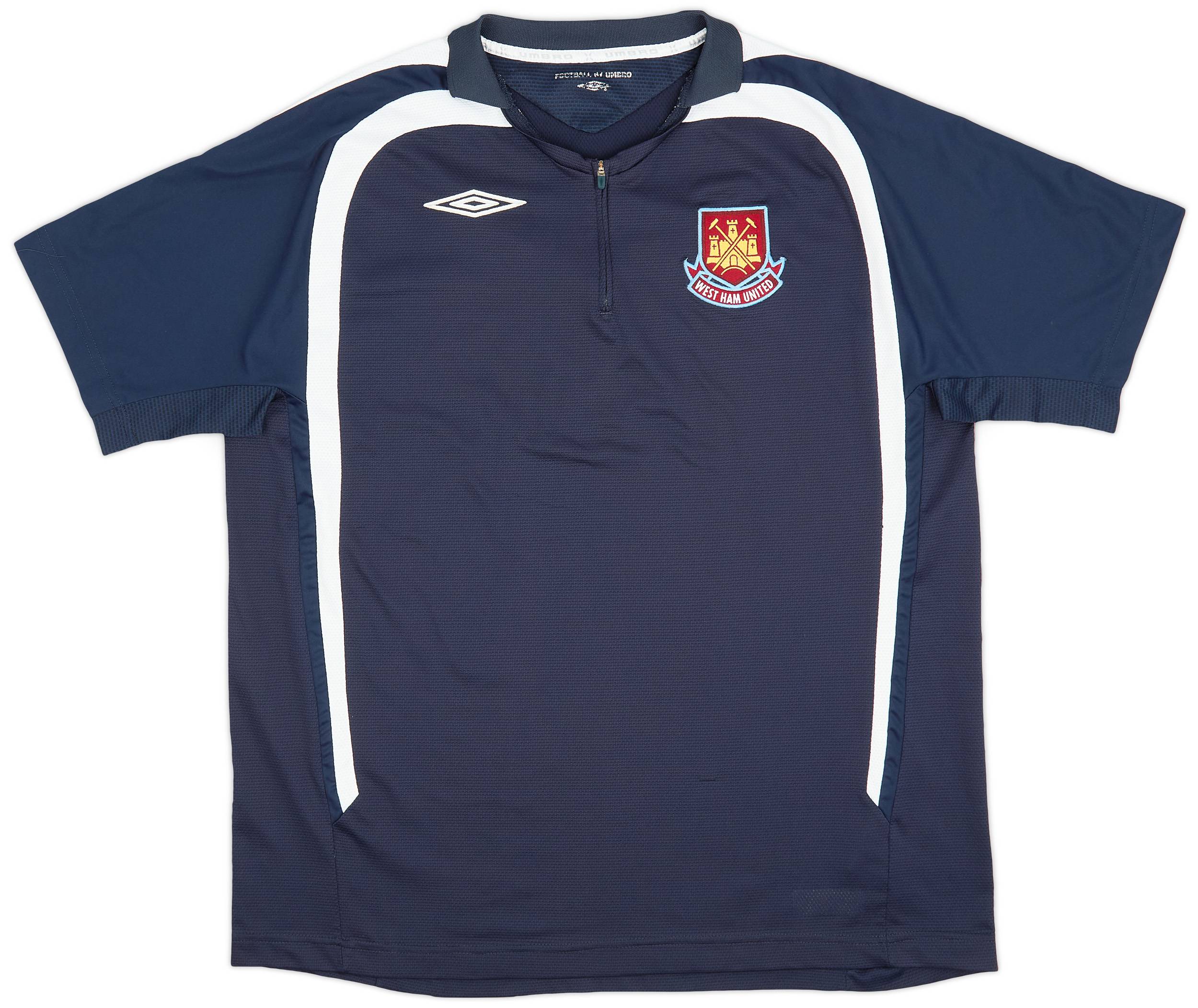 2008-09 West Ham Umbro Haut d'entraînement 1/4 Zip - 8/10 - (L