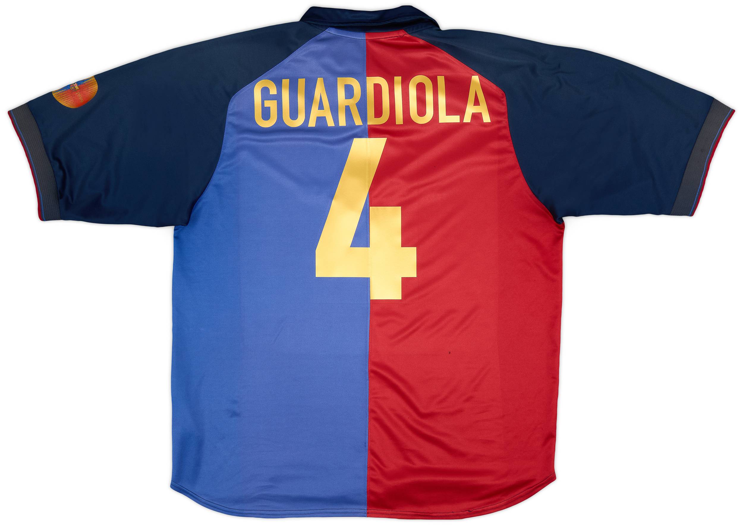 Camiseta FC Barcelona 1999/2000 Retro - Pep Guardiola #4, Talla L, Nueva