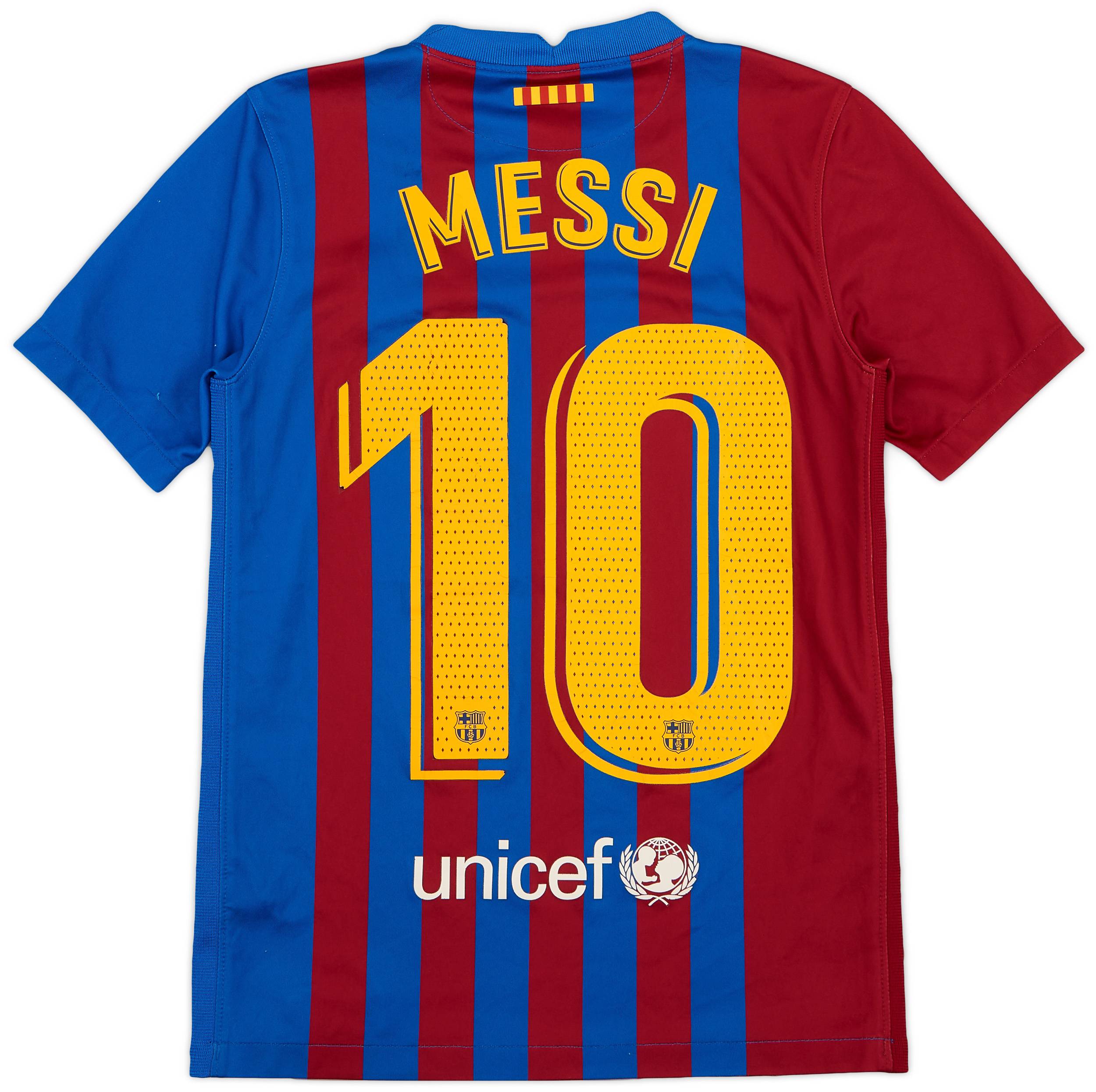 2021-22 Barcelona Home Shirt Messi #10 - 7/10 - (M.Boys)