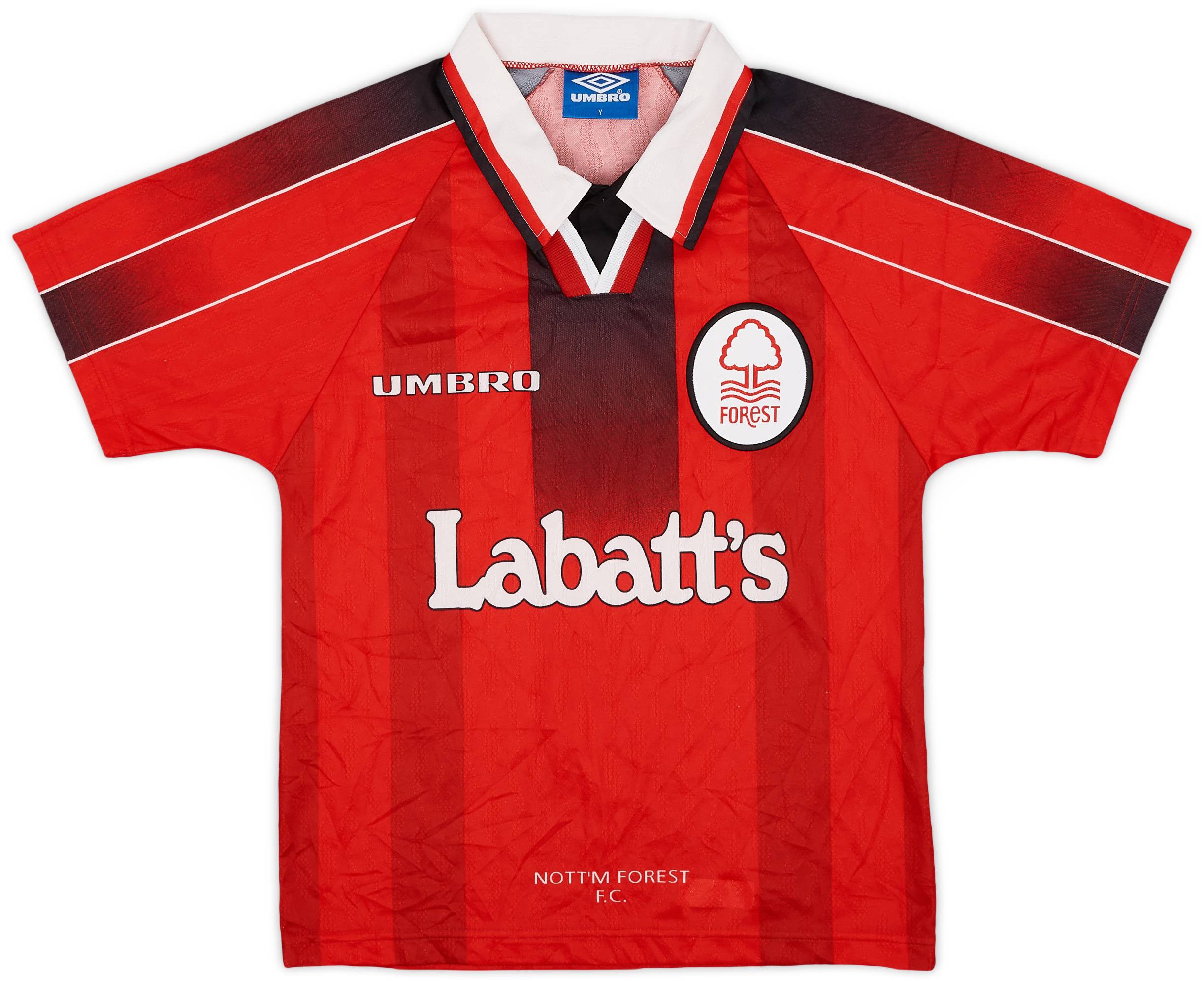 Maillot Domicile Nottingham Forest 1996-1997 - Umbro Taille L - Occasion Vintage - Supporters Foot