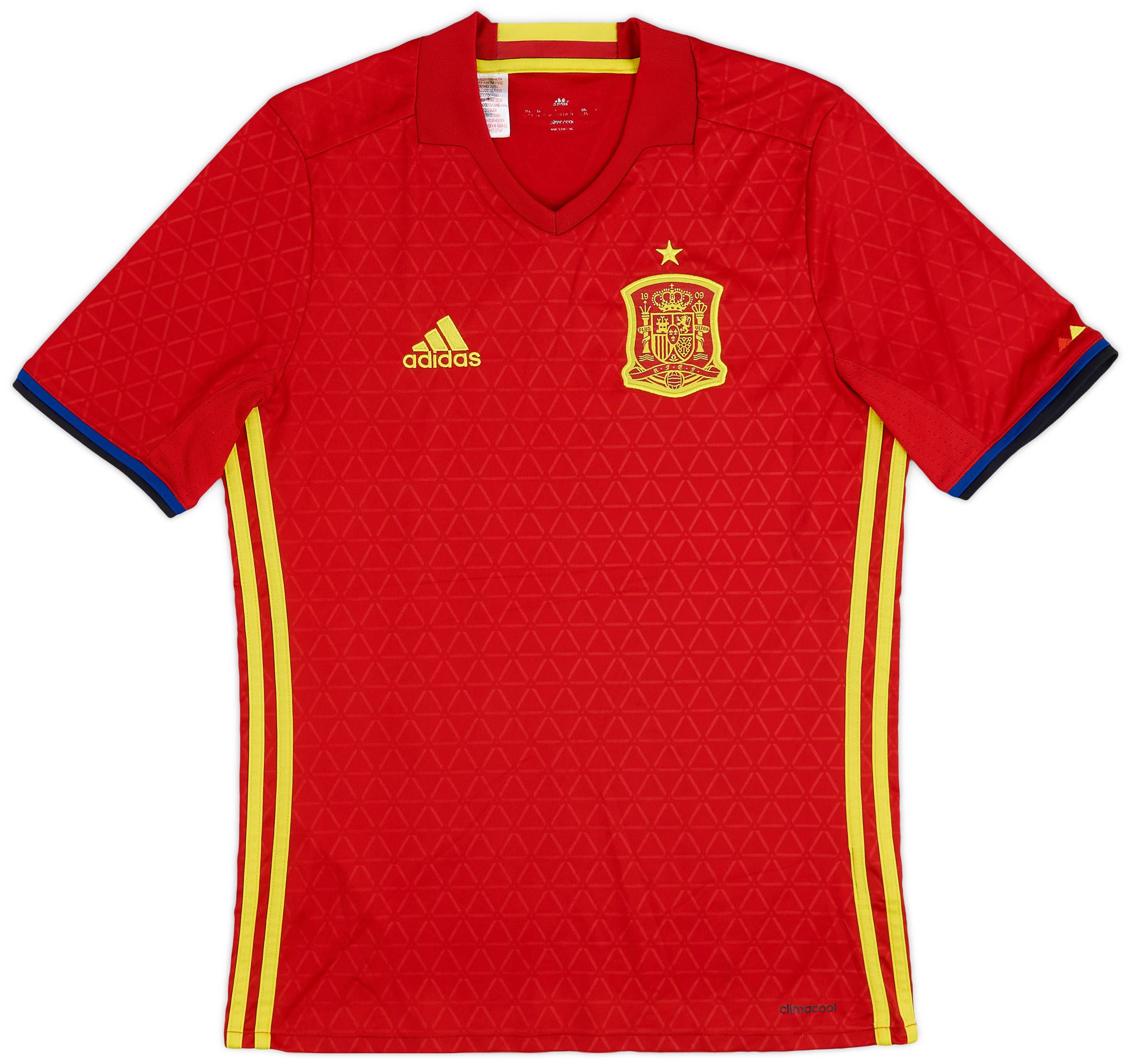 2016-17 Spain Home Shirt - 8/10 - (XL.Boys)