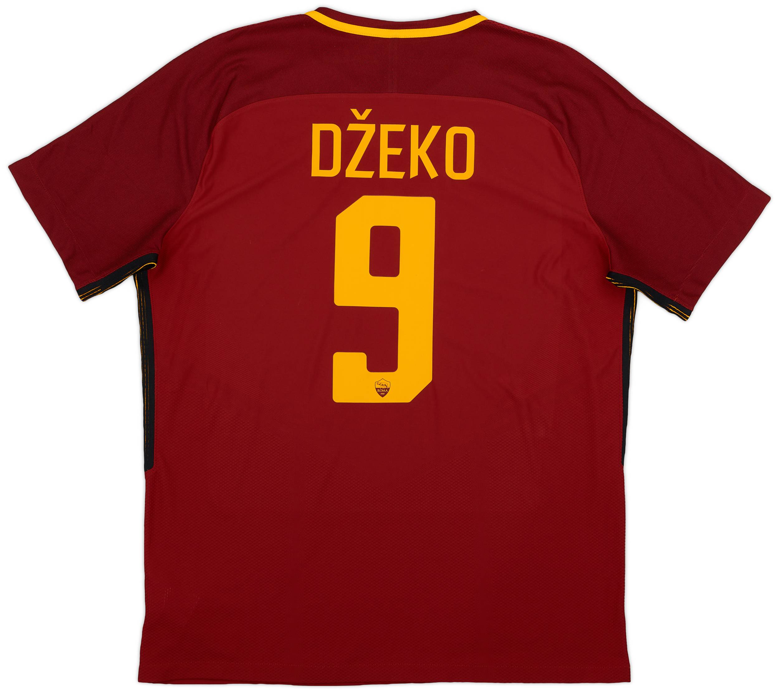2017-18 Roma Authentic Home Shirt Dzeko #9 - 5/10 - (XL)