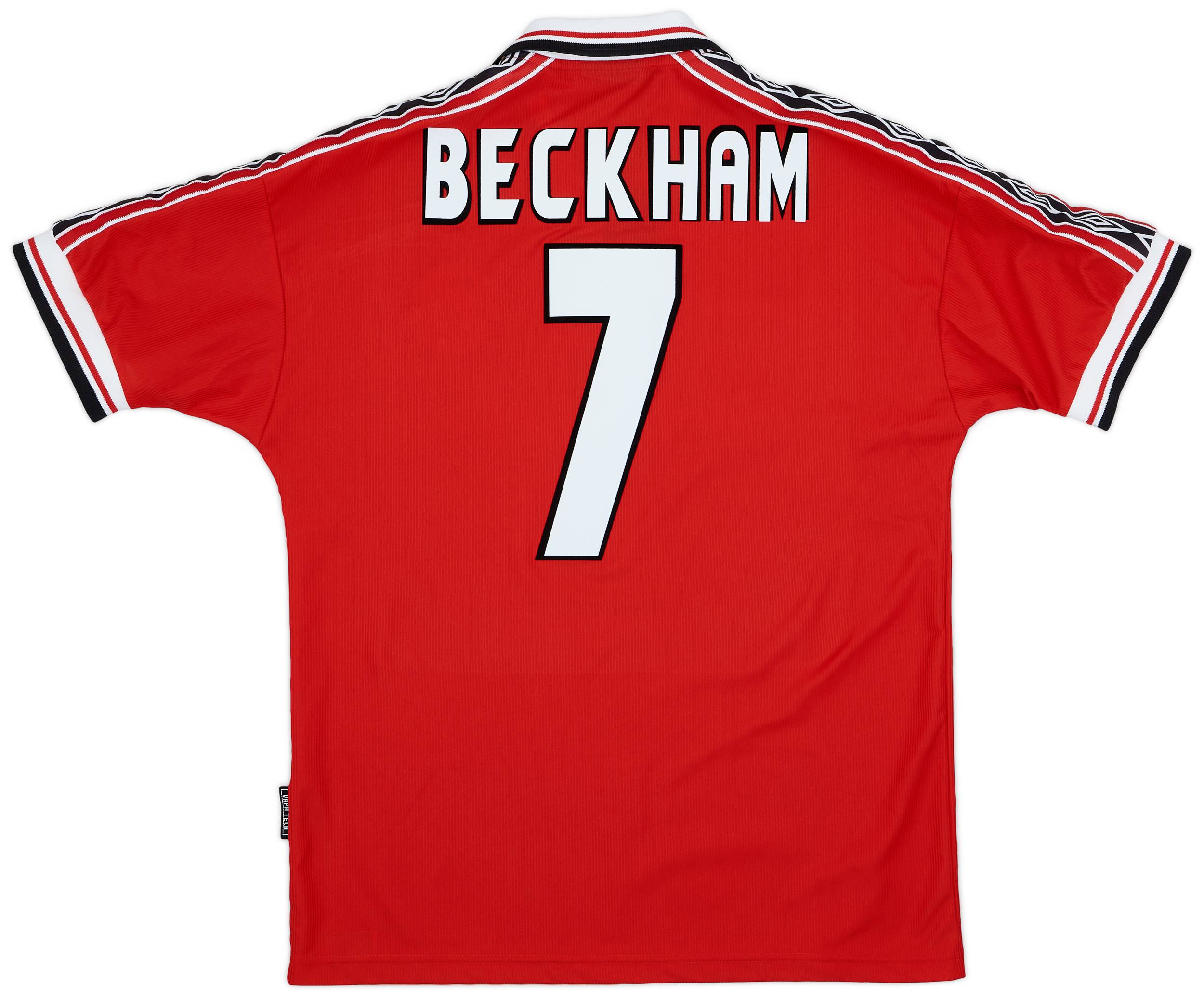 Maillot Vintage David Beckham - Manchester United 1998/99 - Domicile - Umbro - Neuf Avec étiquettes