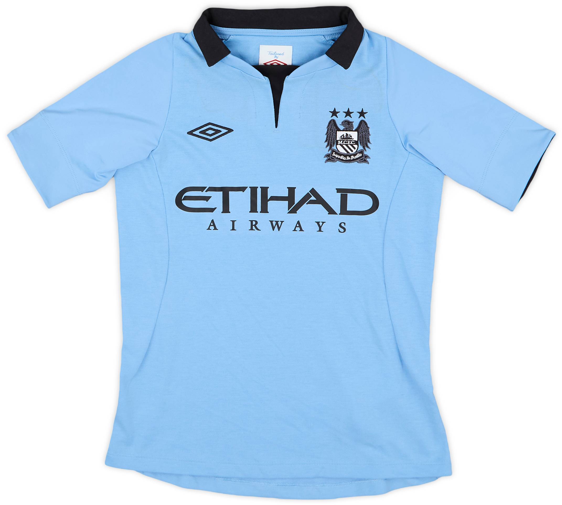 Short Officiel Manchester City Saison 2012/13 - Domicile - Pour Garçons - Neuf Avec étiquettes