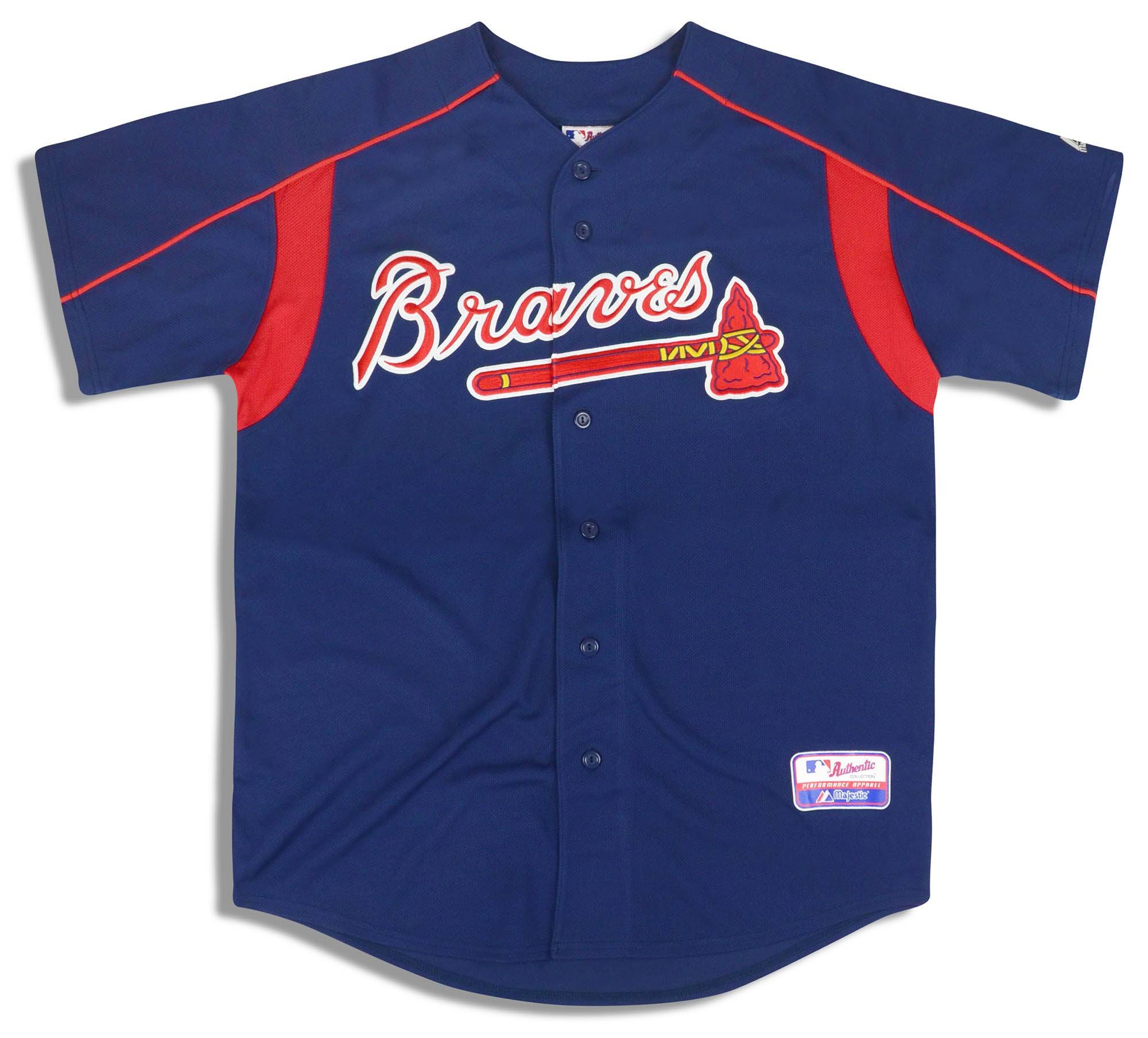 201214 Atlanta Braves Authentic Majestic Practice Jersey L
