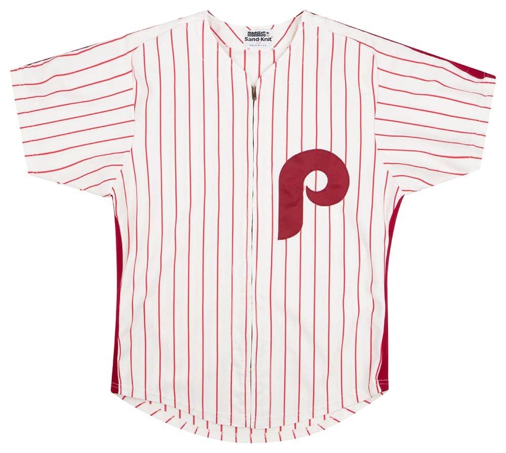 198086 Philadelphia Phillies Authentic Medalist SandKnit Jersey (Home) M