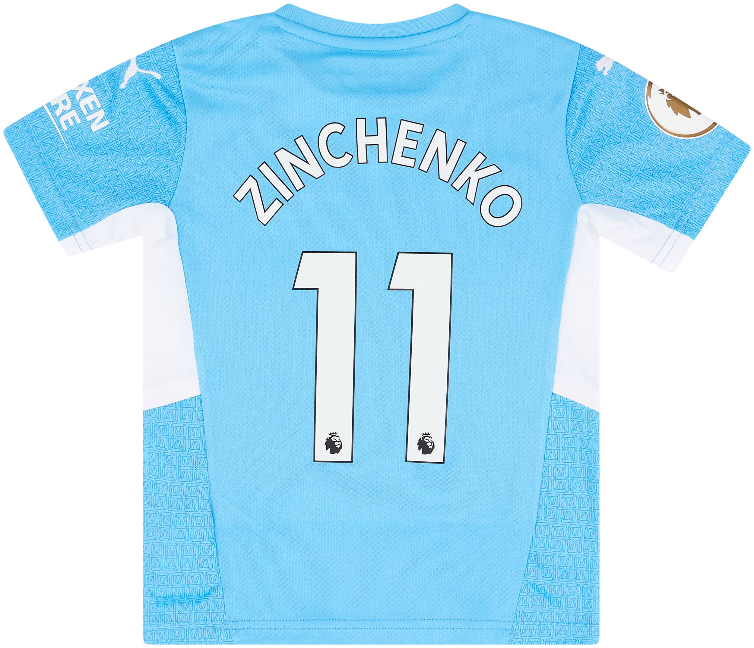 202122 Manchester City Home Shirt Zinchenko 11 NEW (XS.Boys)