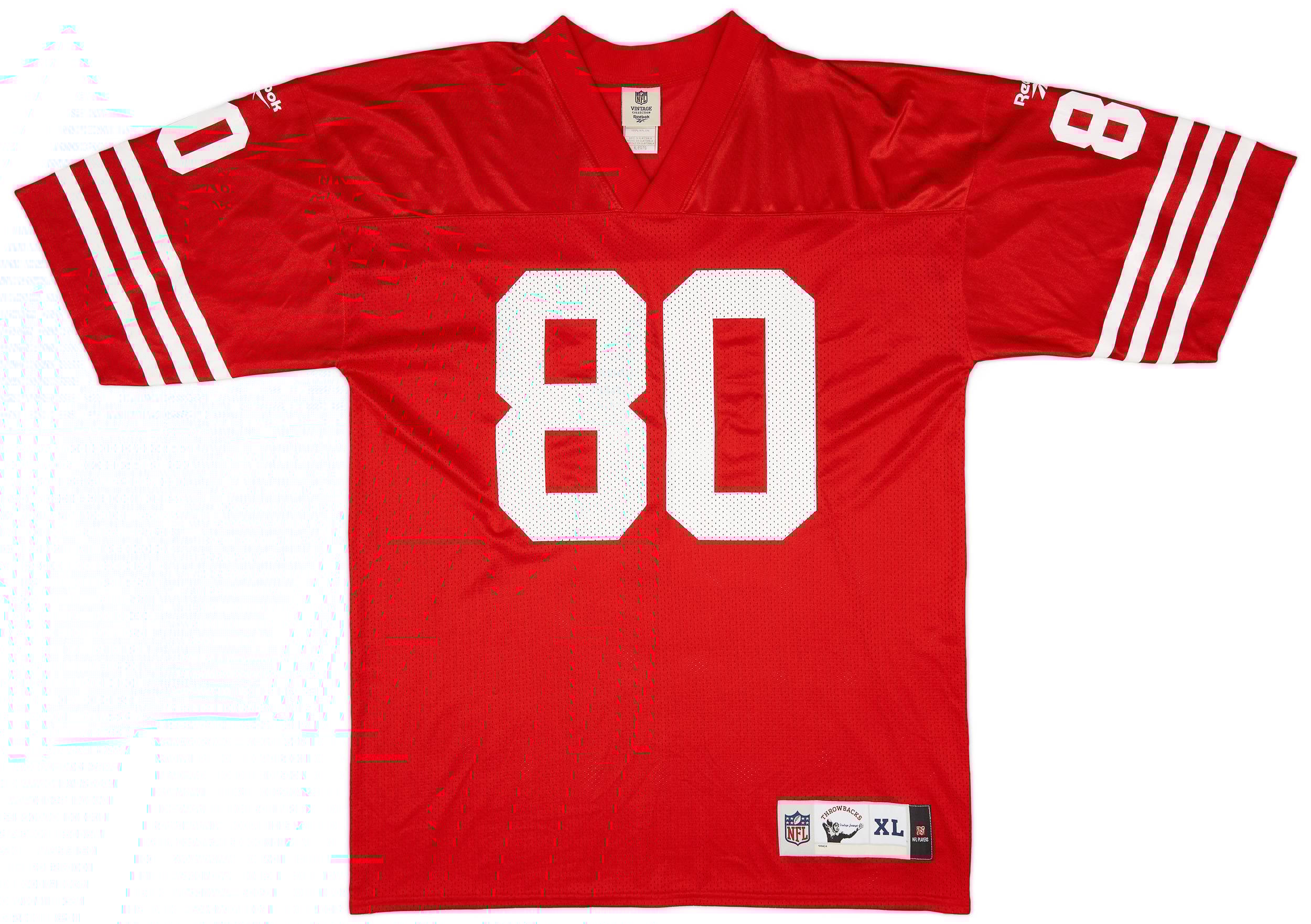 1987 San Francisco 49ers Rice 80 Reebok Throwback Home Jersey