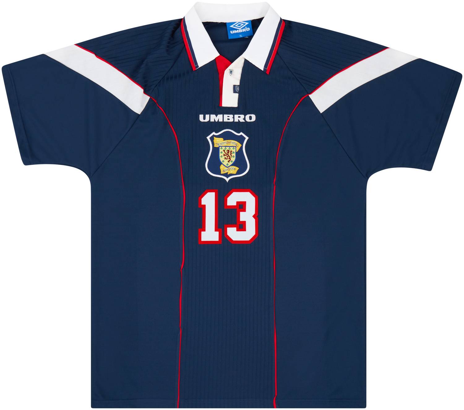 1997 Scotland Match Worn Home Shirt #13 (McNamara) v Wales 