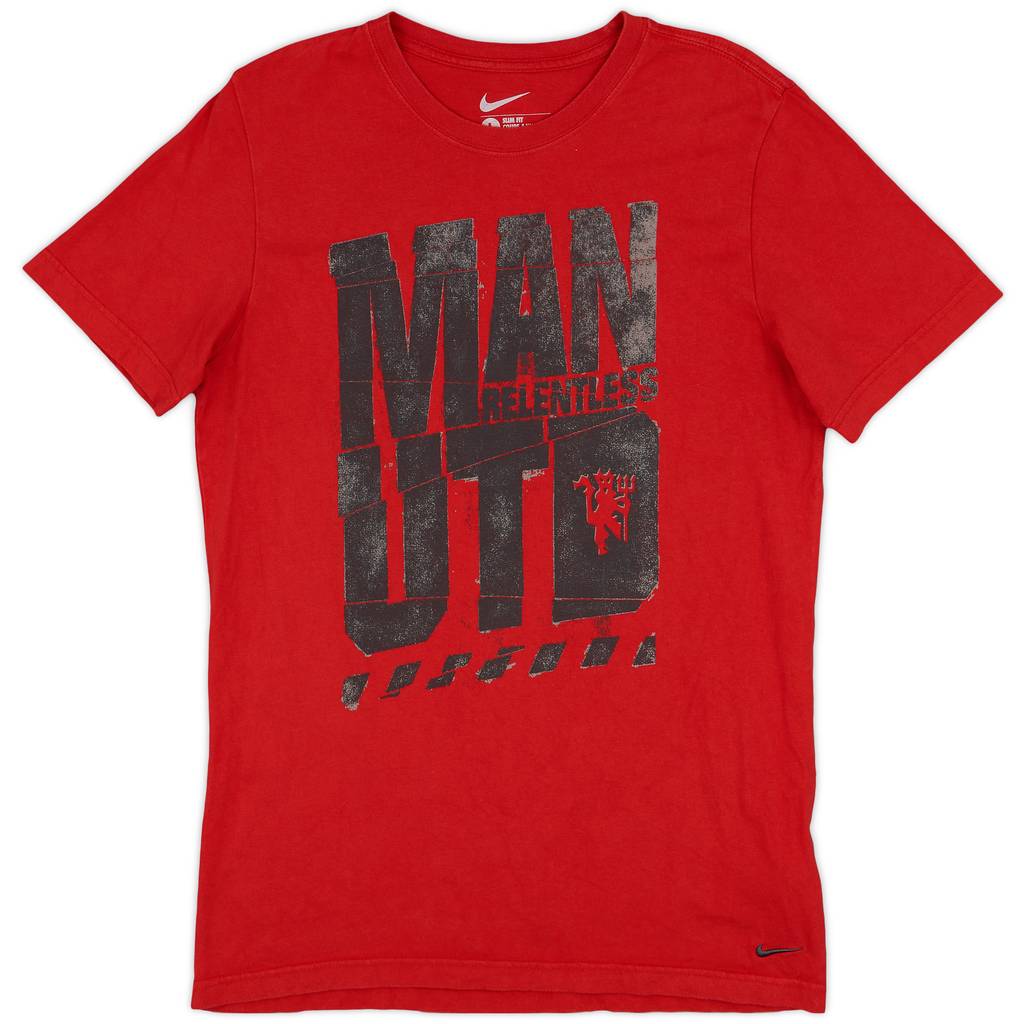 2012-13 Manchester United Nike Graphic Tee - 8/10 - (L)