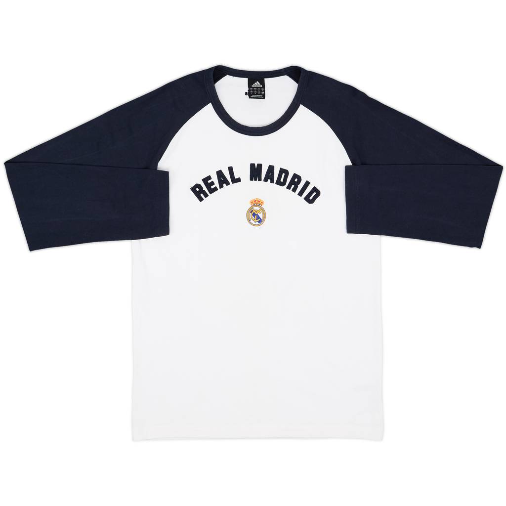 2003-04 Real Madrid adidas L/S Cotton Tee - 8/10 - (M)