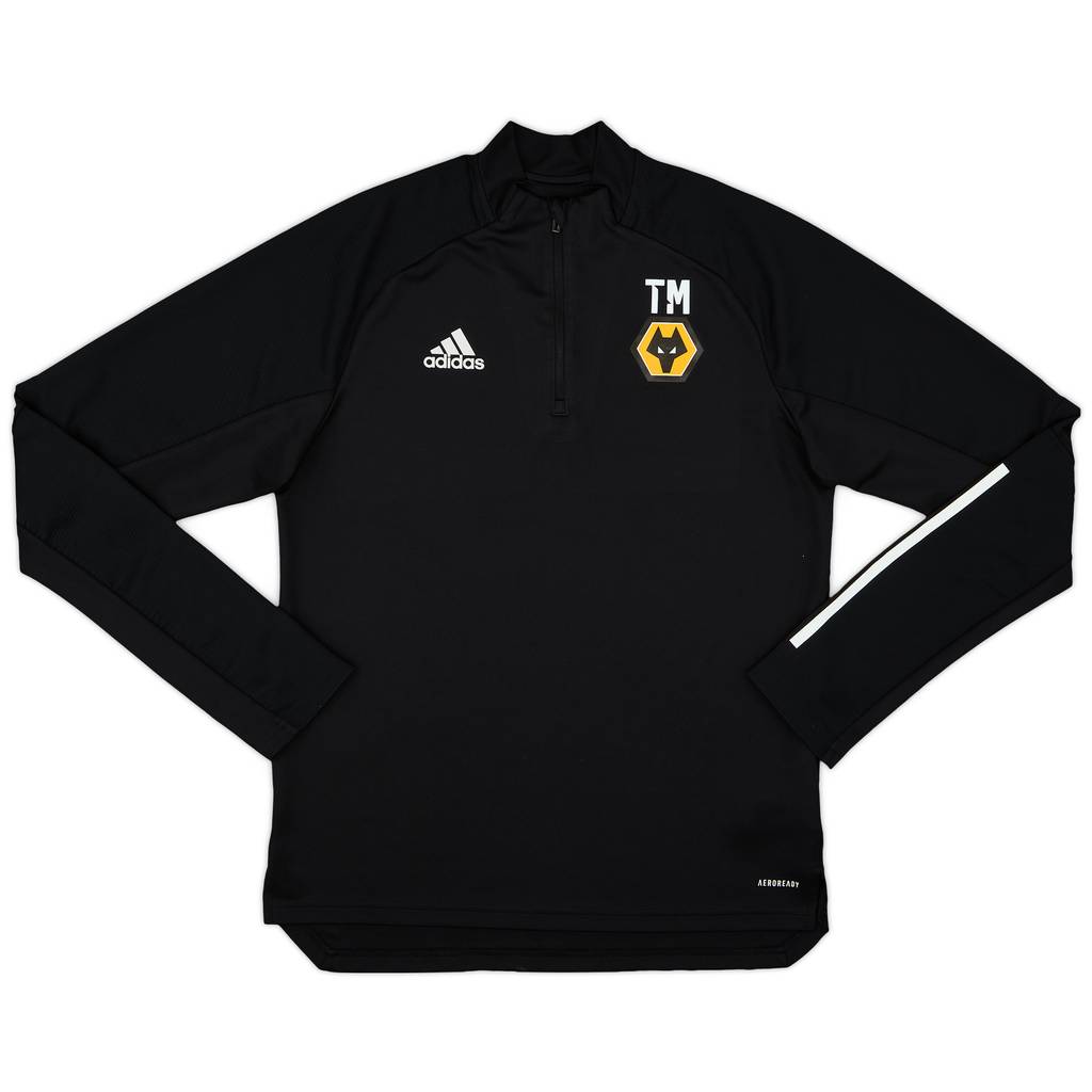 2019-20 Wolves adidas Staff Issue 1/4 Zip Drill Top TM - 9/10 - (M)