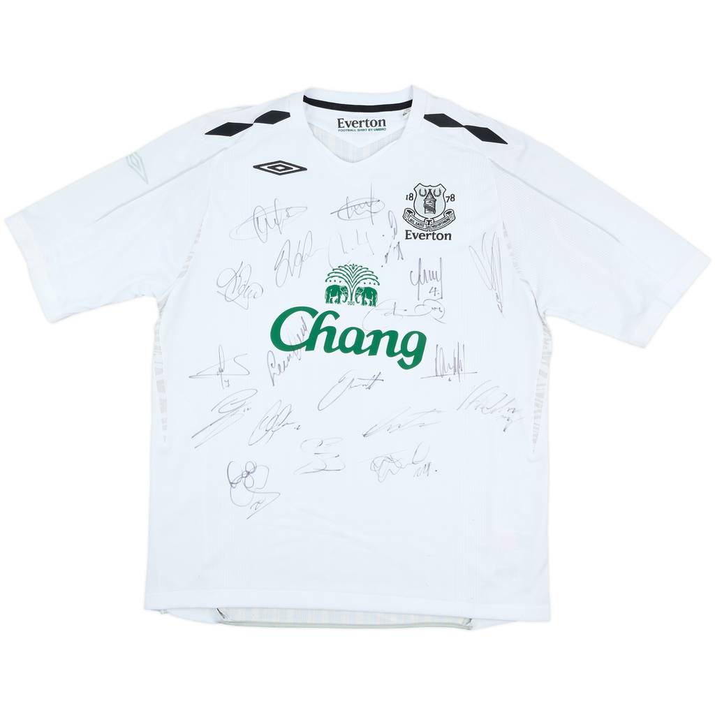2007-08 Everton Squad Signed Away Shirt