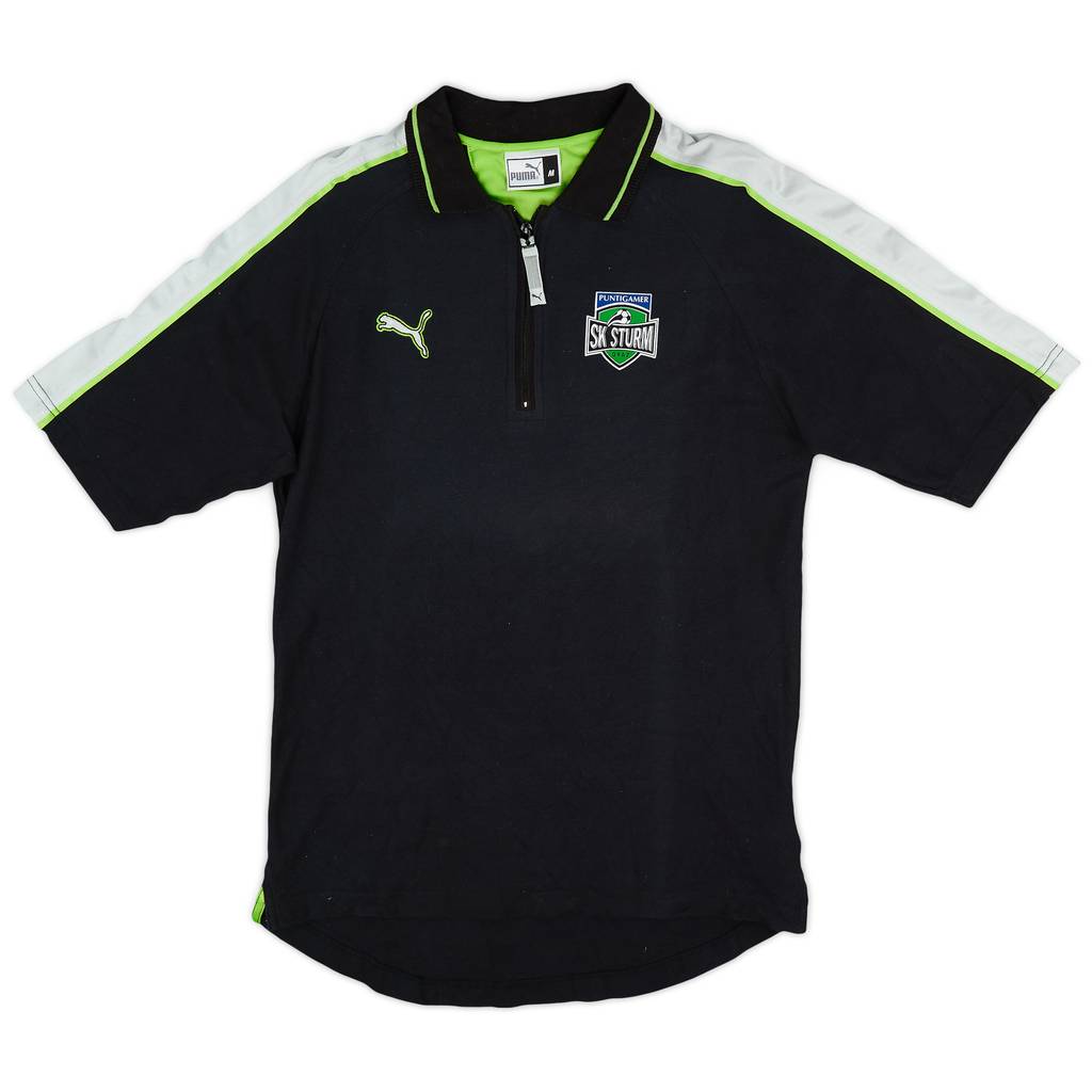2001-02 Sturm Graz Puma 1/4 Zip Polo - 8/10 - (M)