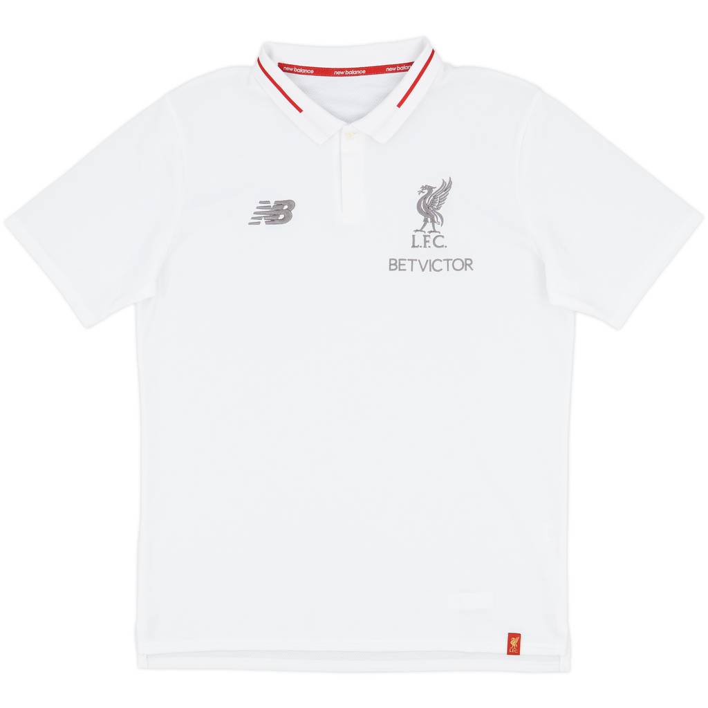 2017-18 Liverpool New Balance Polo Shirt - 9/10 - (M)
