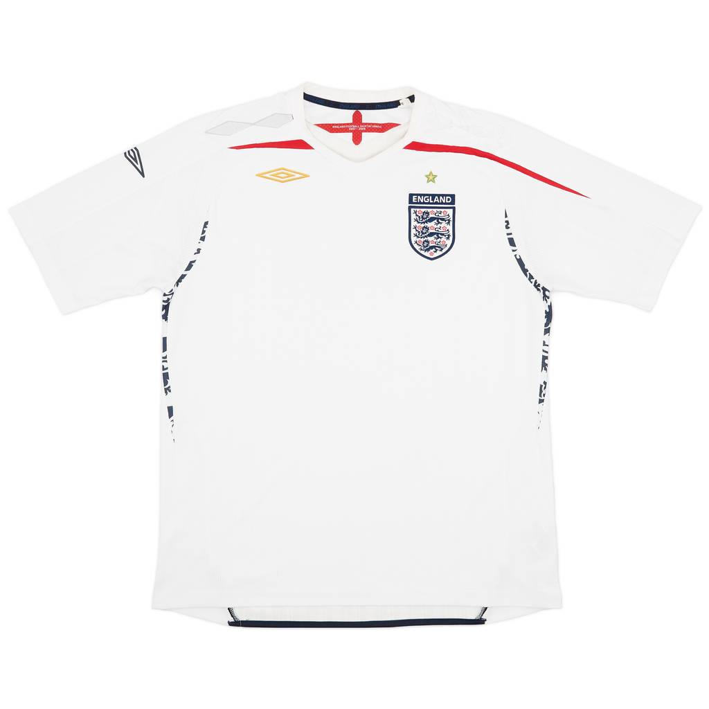 2007-09 England Home Shirt - 4/10 - (XL)