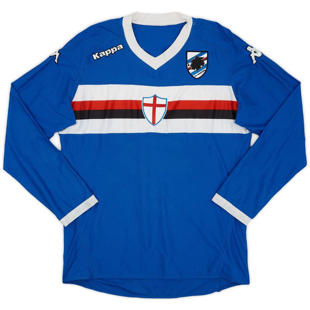 2010-11 Sampdoria Home L/S Shirt - 7/10 - (XL)