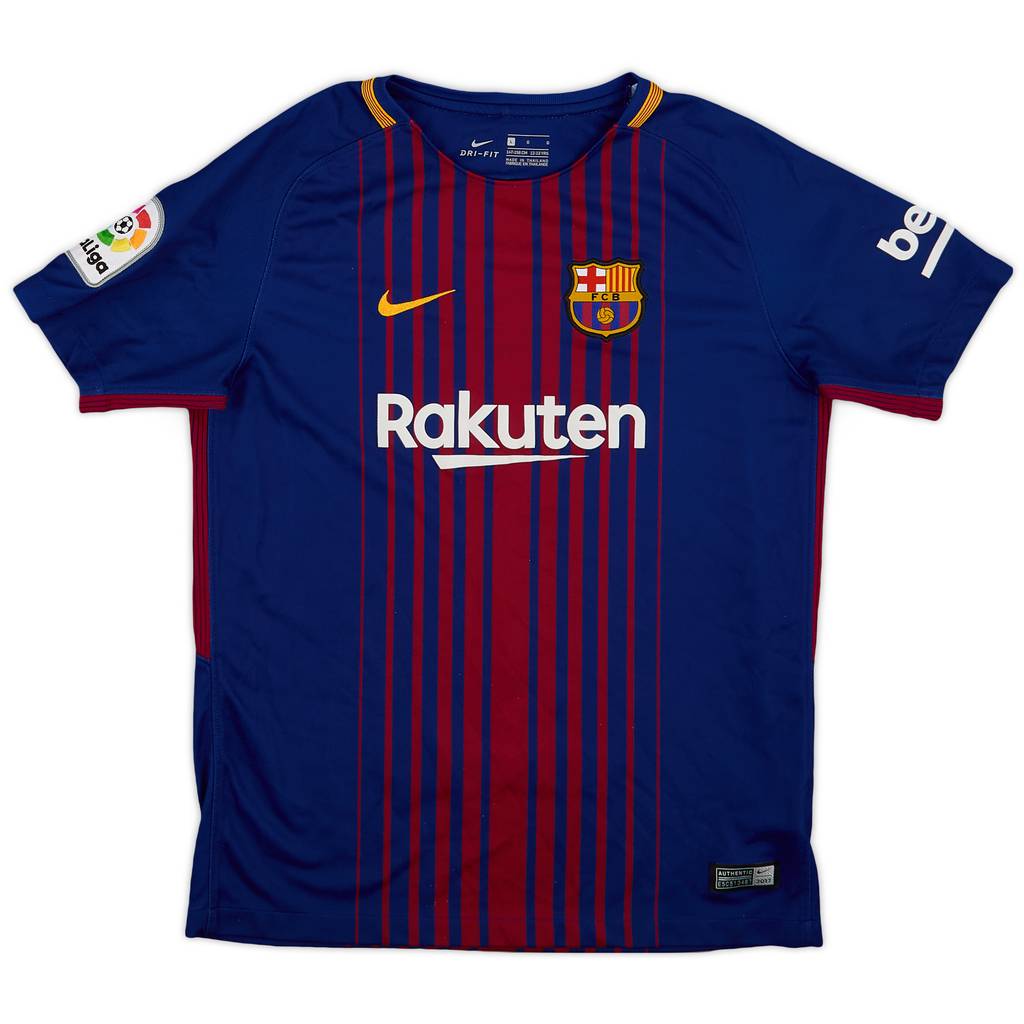 2017-18 Barcelona Home Shirt - 8/10 - (L.Boys)