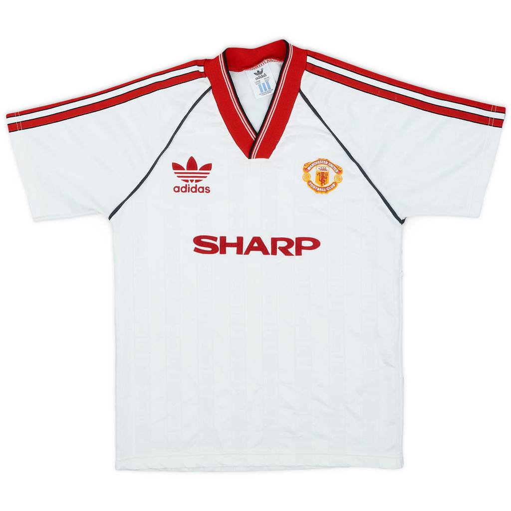 1988-90 Manchester United Away Shirt - 9/10 - (L.Boys)