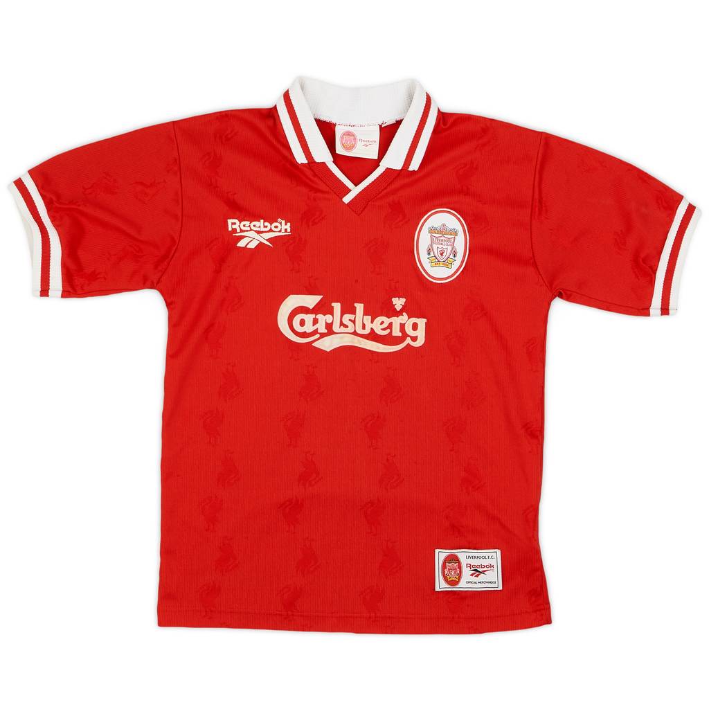 1996-98 Liverpool Home Shirt - 9/10 - (Y)