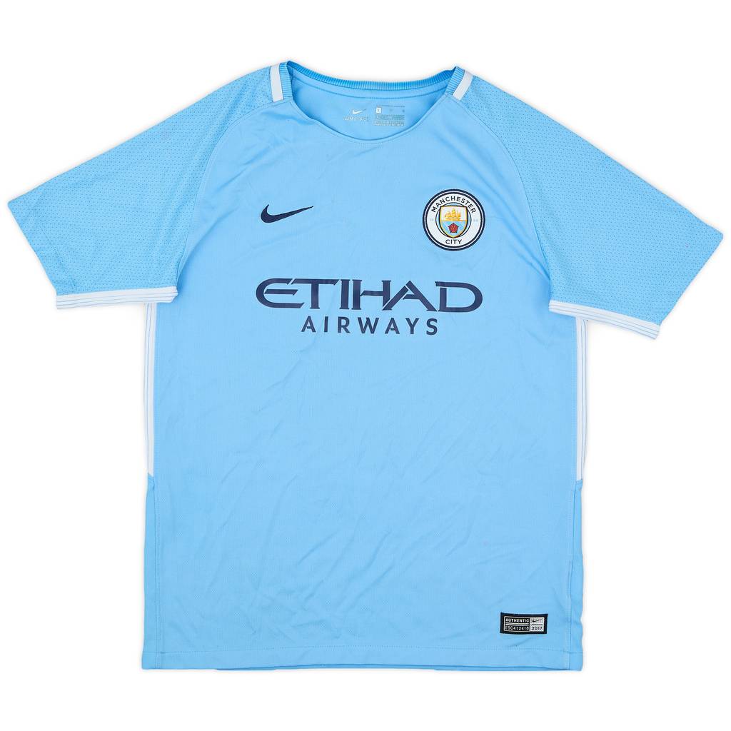 2017-18 Manchester City Home Shirt - 5/10 - (L.Boys)