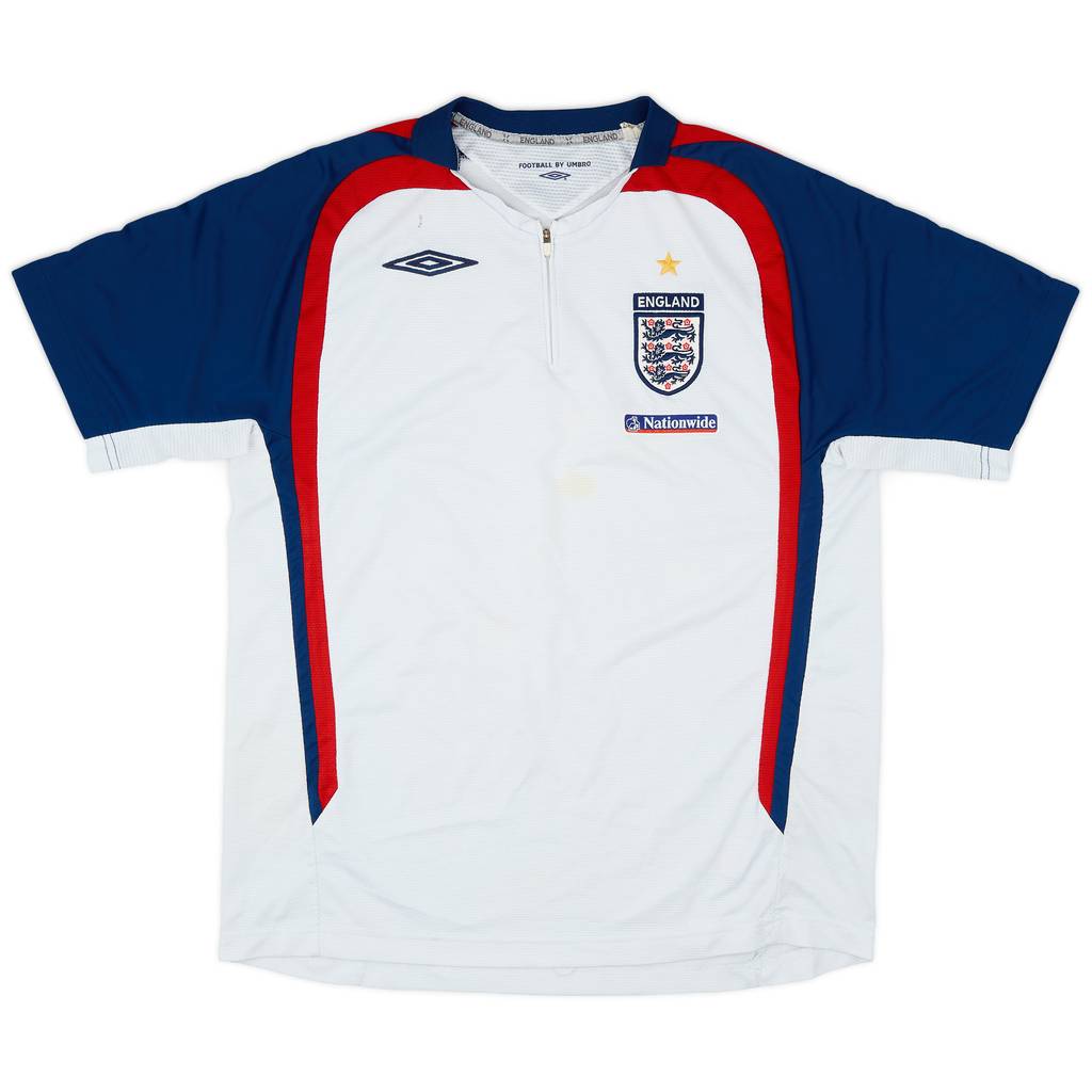 2004-06 England Umbro 1/4 Zip Polo Shirt - 6/10 - (M)